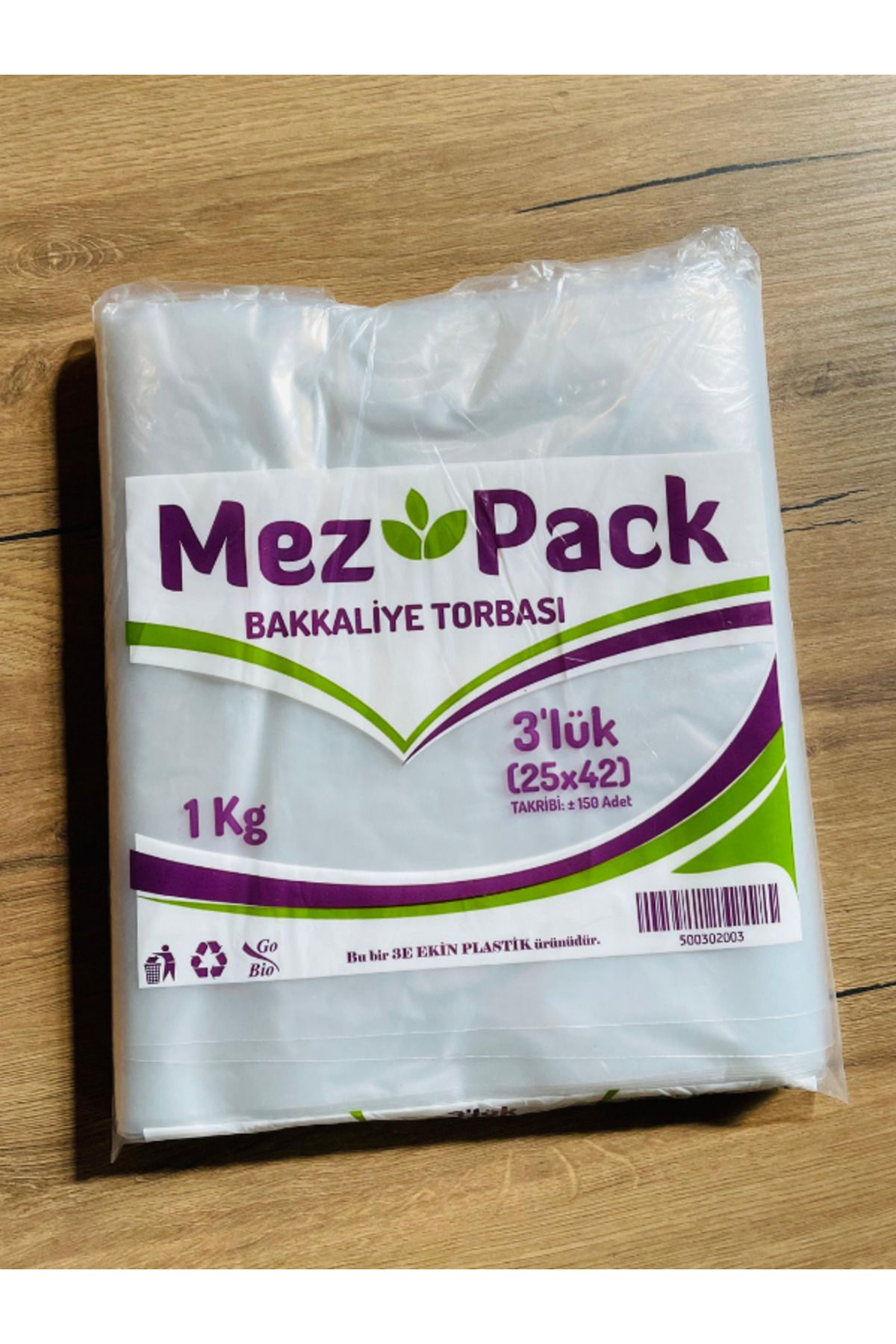 MEZ-PACK Naylon Bakkkaliye Torbası 3'lük 1 Kg