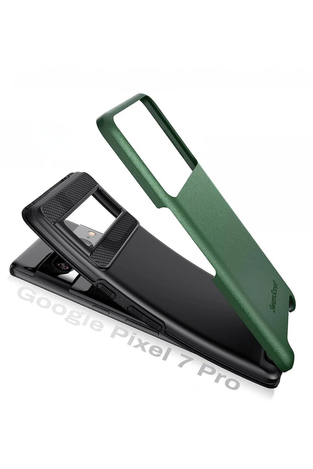 SwanScout-Double-layer protective case for Google Pixel 7 Pro SwanScout, green, polycarbonate, 6.7 inches 5