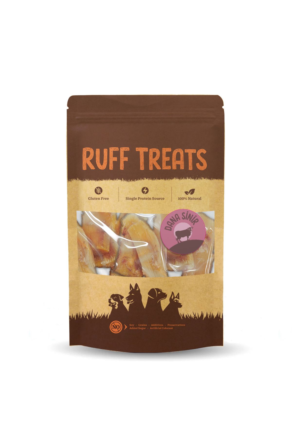 Ruff Treats Kurutulmuş Ödül Maması Dana Sinir 15cm. - 100gr.