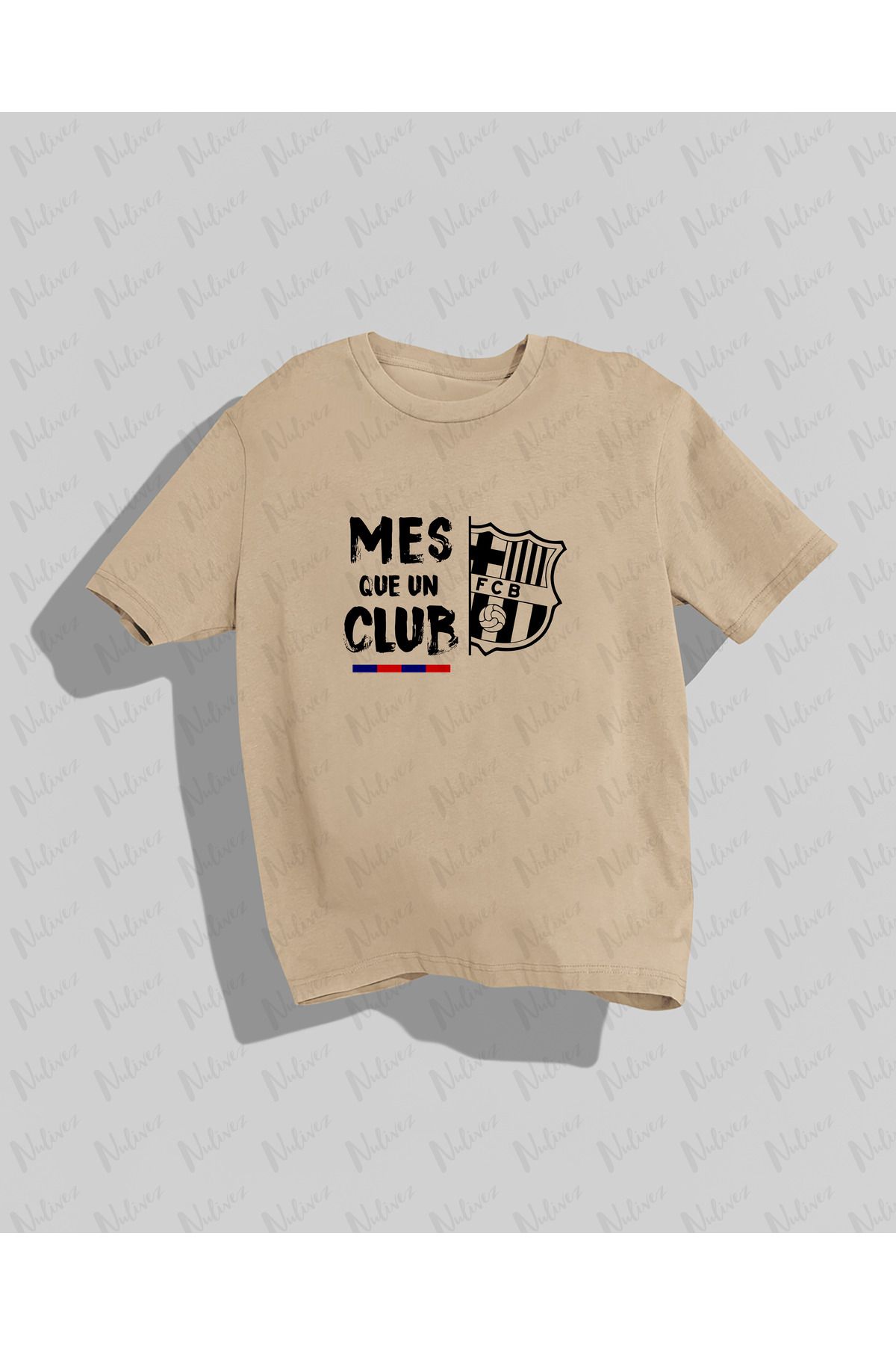 Nulivez Barcelona Tasarımı Baskılı Yüksek Kalite Kompakt Unisex Oversize T-Shirt