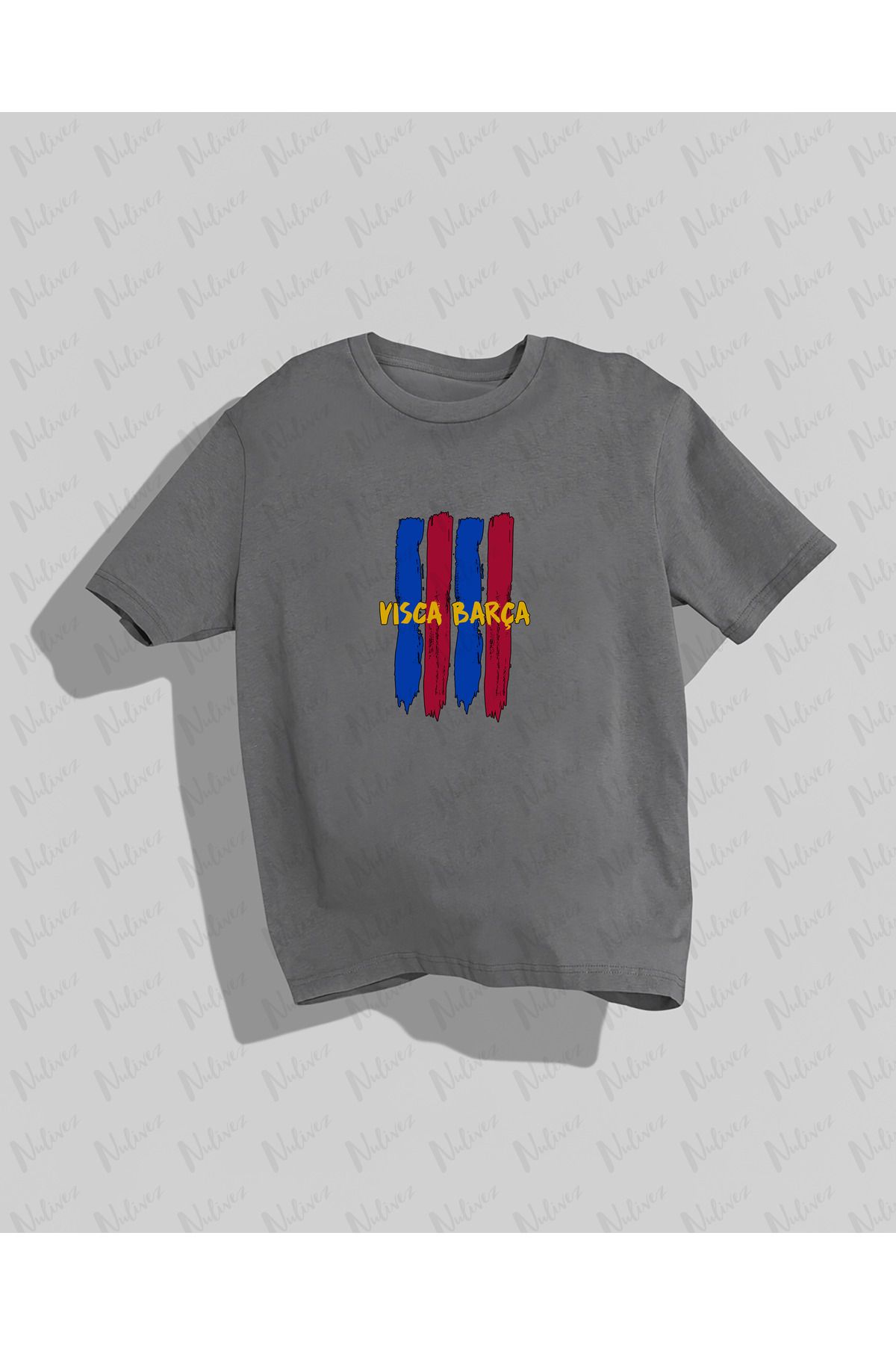 Nulivez Barcelona Tasarımı Baskılı Yüksek Kalite Kompakt Unisex Oversize T-Shirt