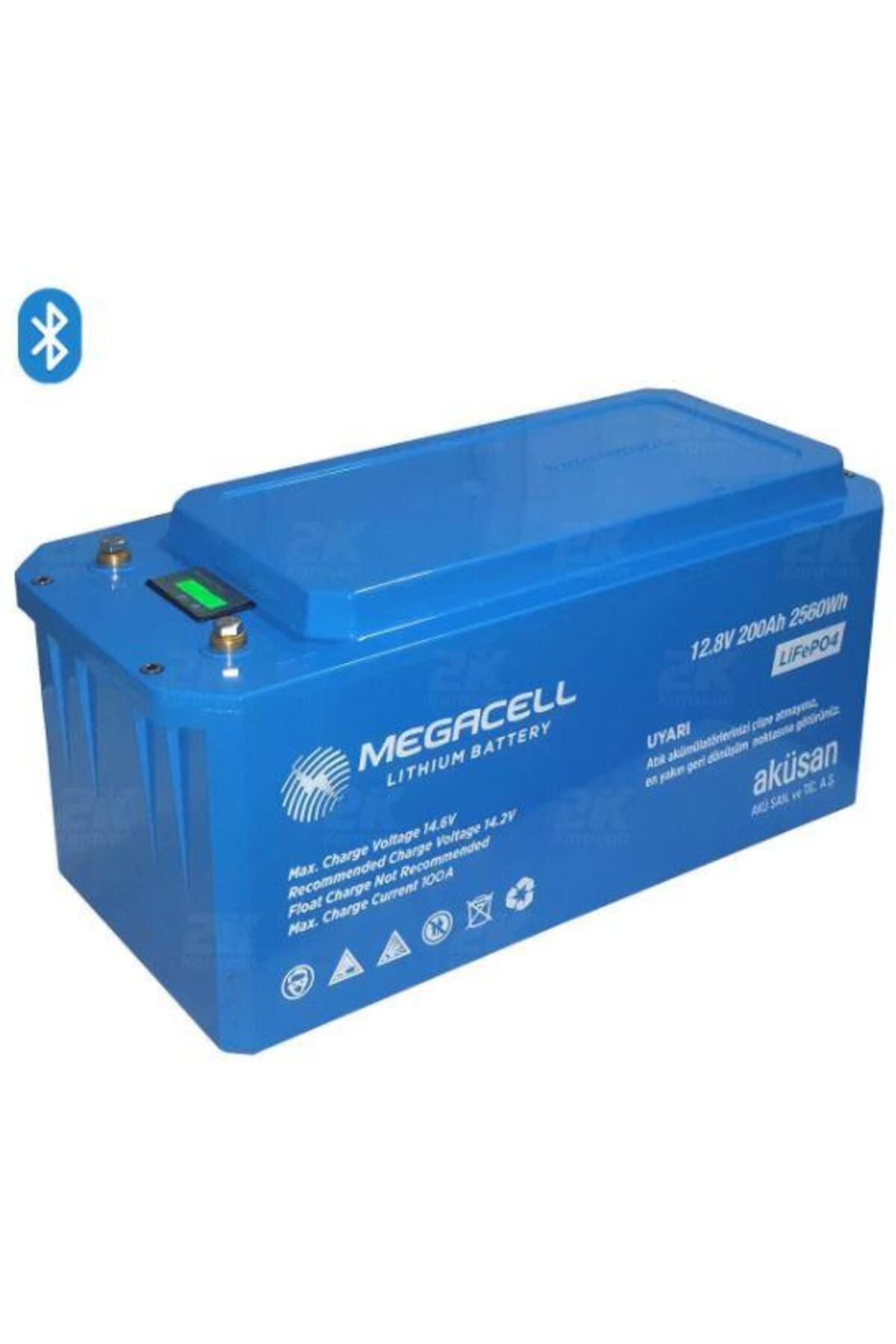Megacell 12.8v 200ah Bluetooth Lifepo4 Lityum Demir Fosfat Akü Abs Kasa