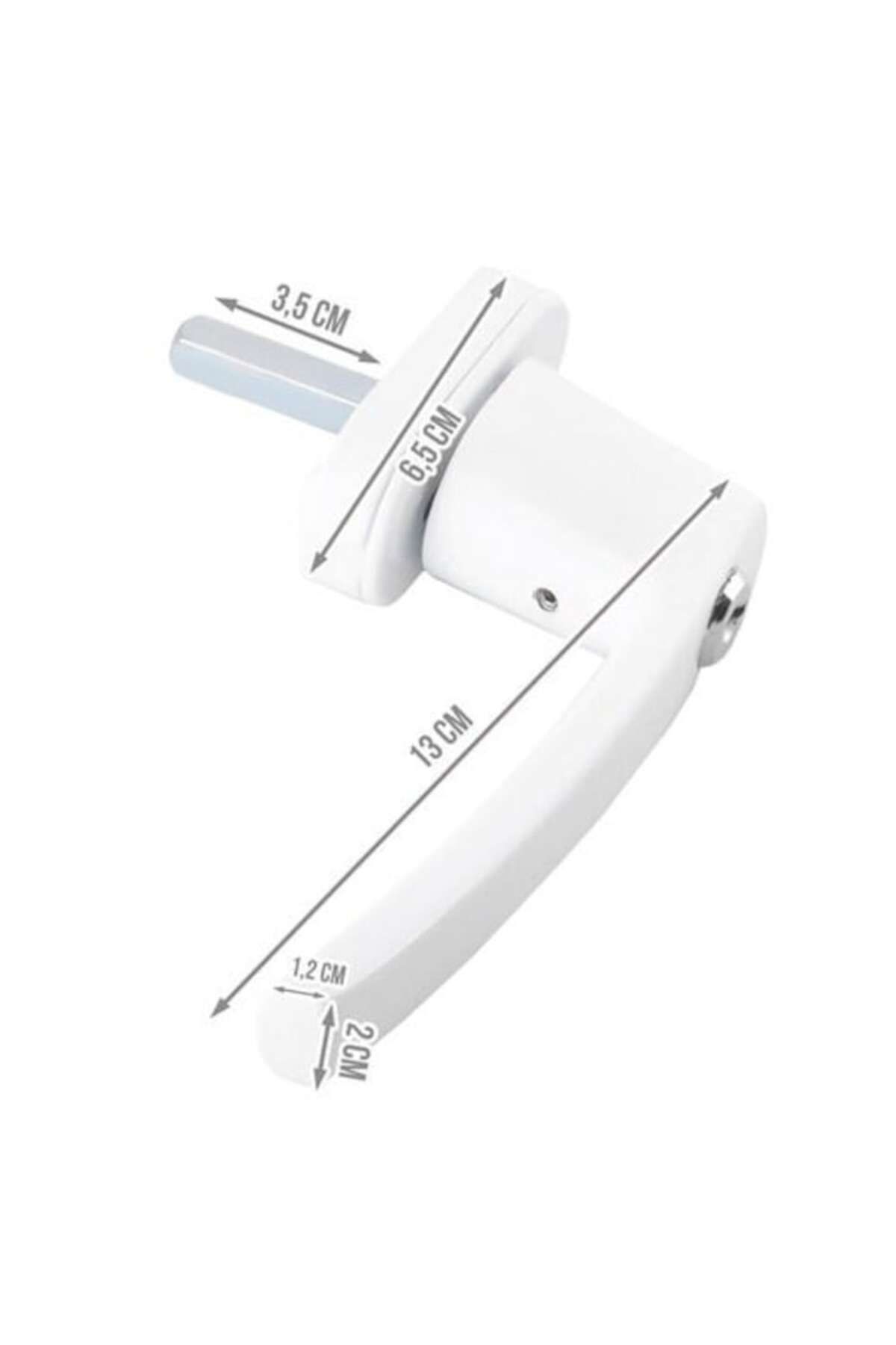 SMARTECH-Window Handle with Lock, Universal Model, Secured Closure, 2 Included Keys, White 3