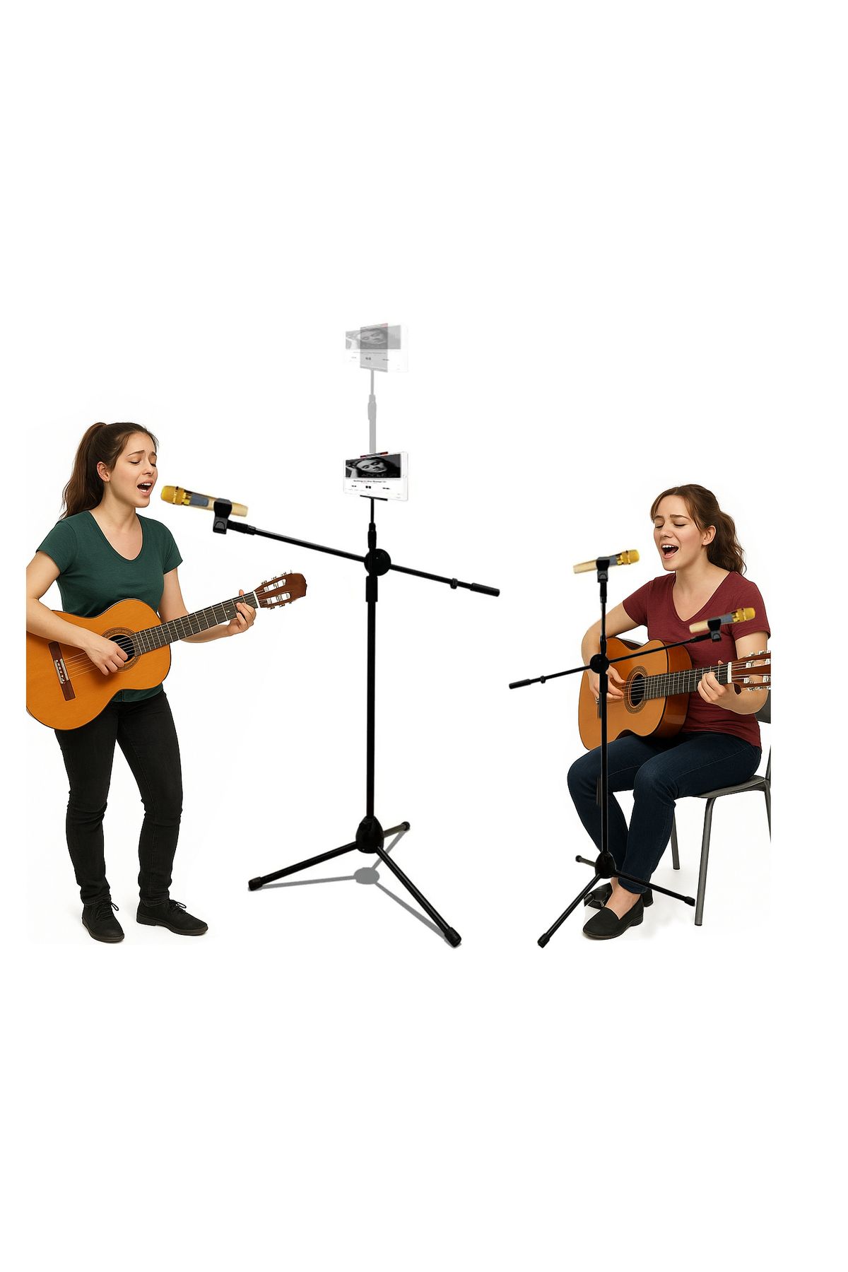 Coverzone-190cm Max Length 2in1 Stand for Microphone and Tablet Foldable Angle Adjustable - Model 103Sp 8