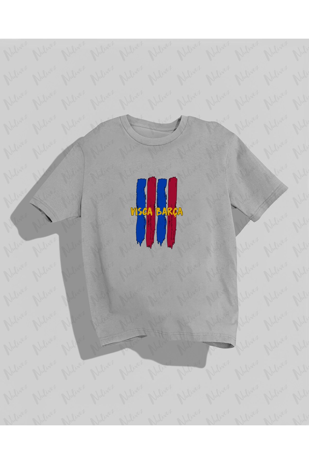 Nulivez Barcelona Tasarımı Baskılı Yüksek Kalite Kompakt Unisex Oversize T-Shirt
