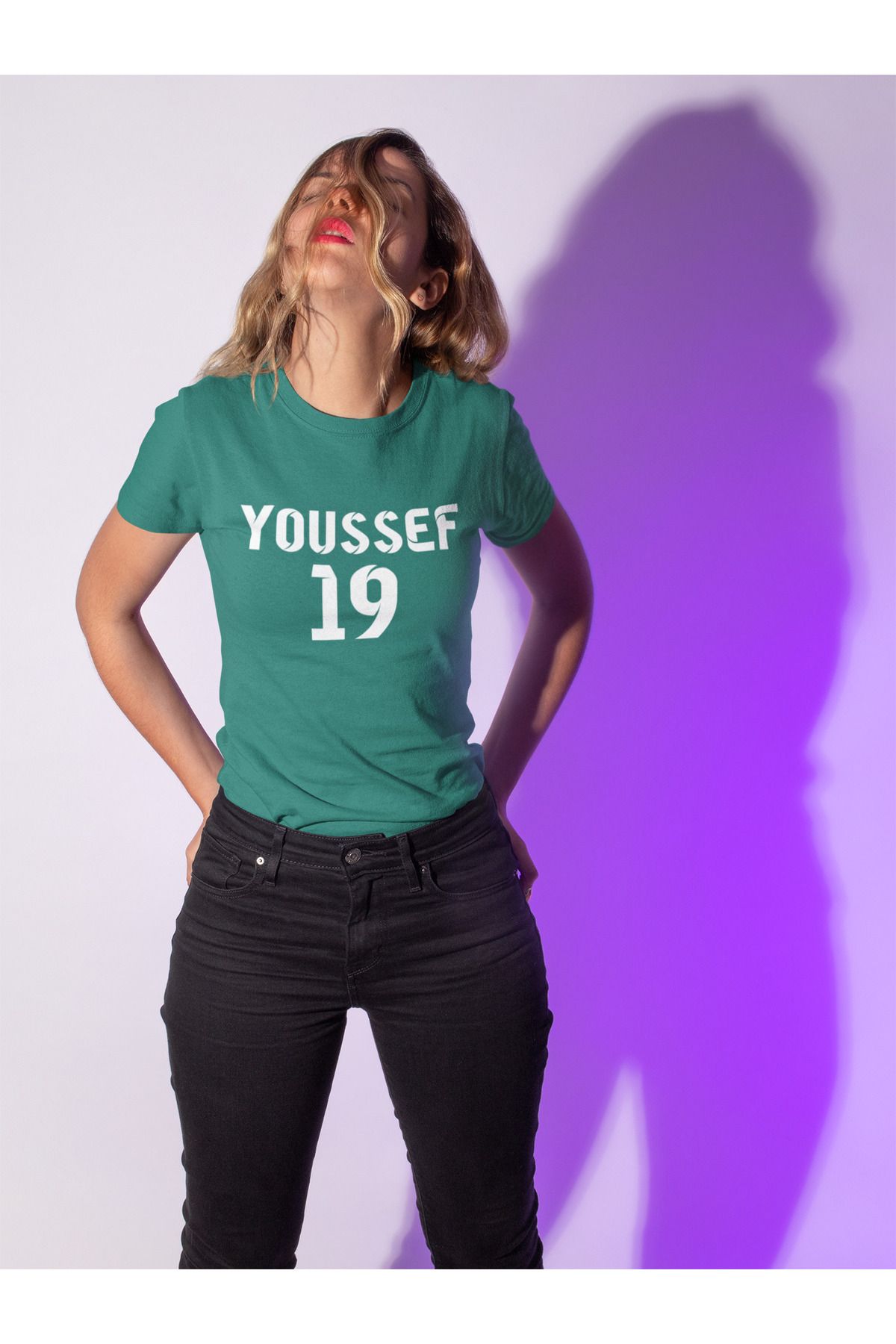 Biy Store Youssef En nesyri futbol sırt forma baskılı unisex kısa kollu tişört regular fit t-shirt
