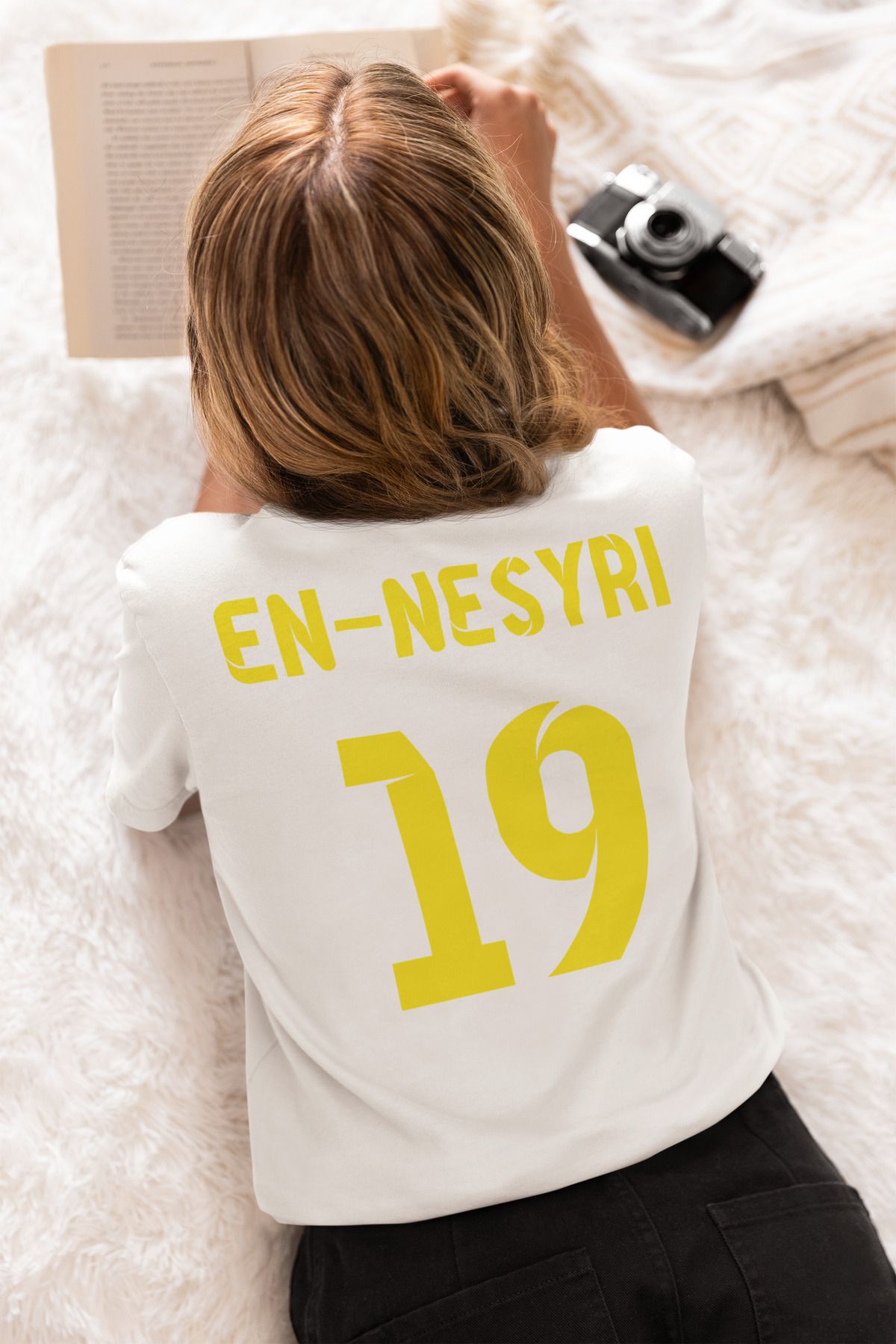 Biy Store Youssef En nesyri futbol sırt forma baskılı unisex kısa kollu tişört regular fit t-shirt