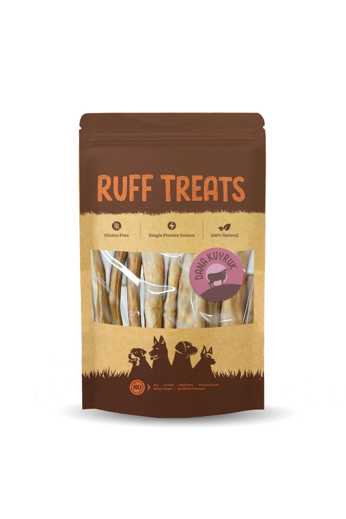 Ruff Treats Kurutulmuş Ödül Maması Dana Kuyruk 15cm. - 100gr.