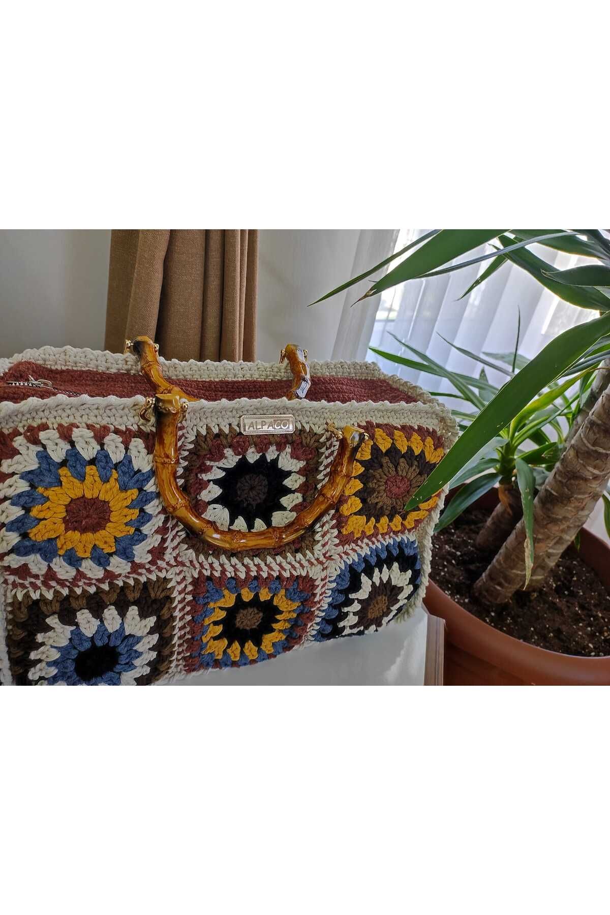 ALPACO Çok Renkli Çanta Handmade