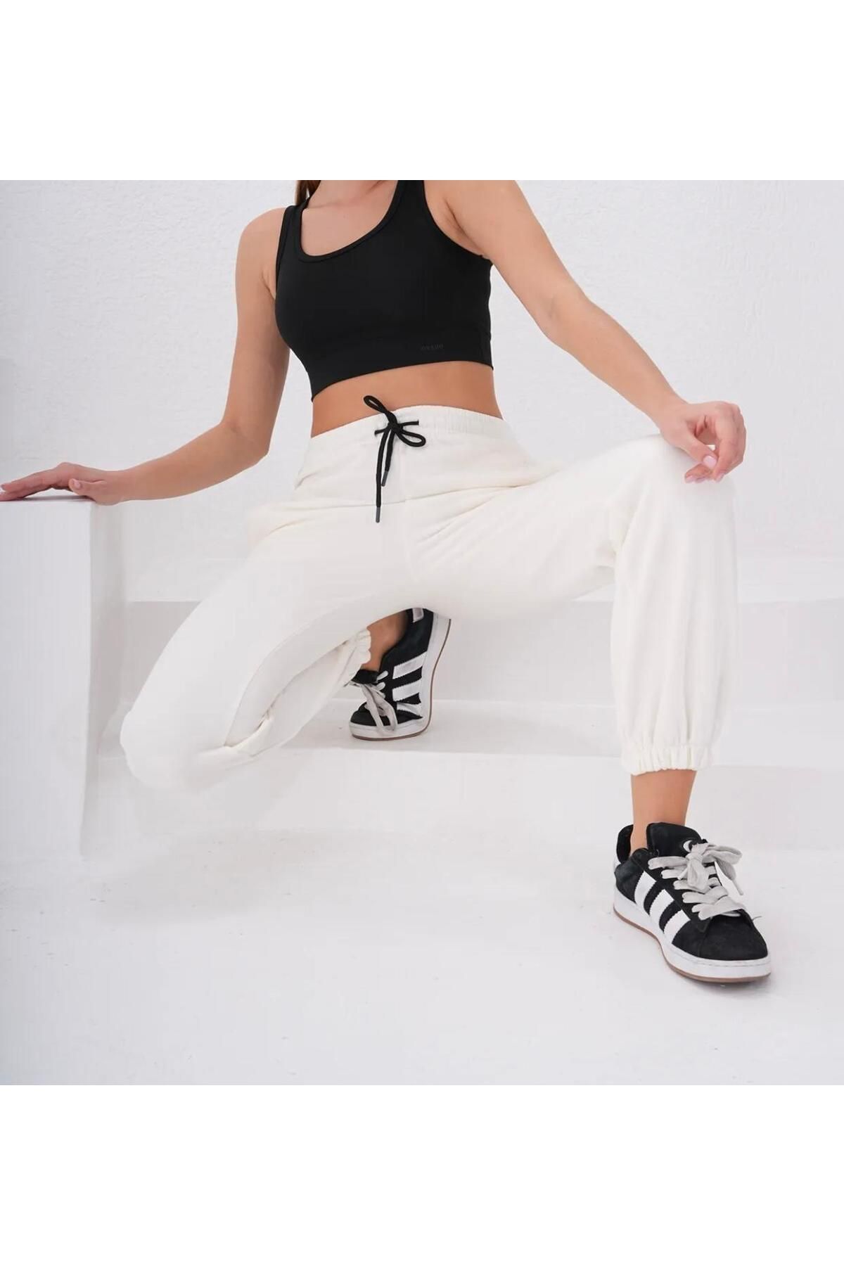UYN SPORT Jogger Paça Beyaz Eşofman Altı