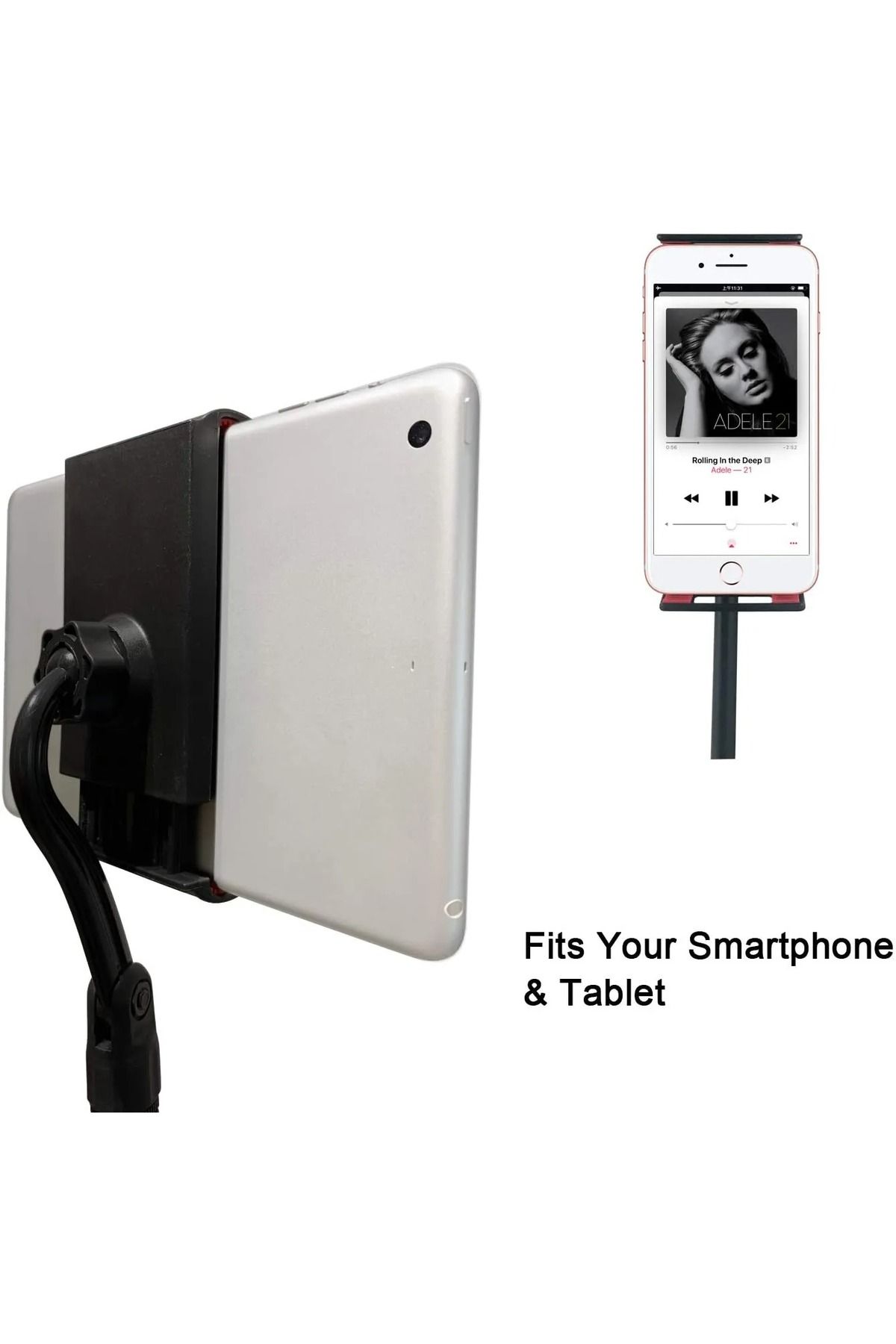 Coverzone-190cm Max Length 2in1 Stand for Microphone and Tablet Foldable Angle Adjustable - Model 103Sp 3