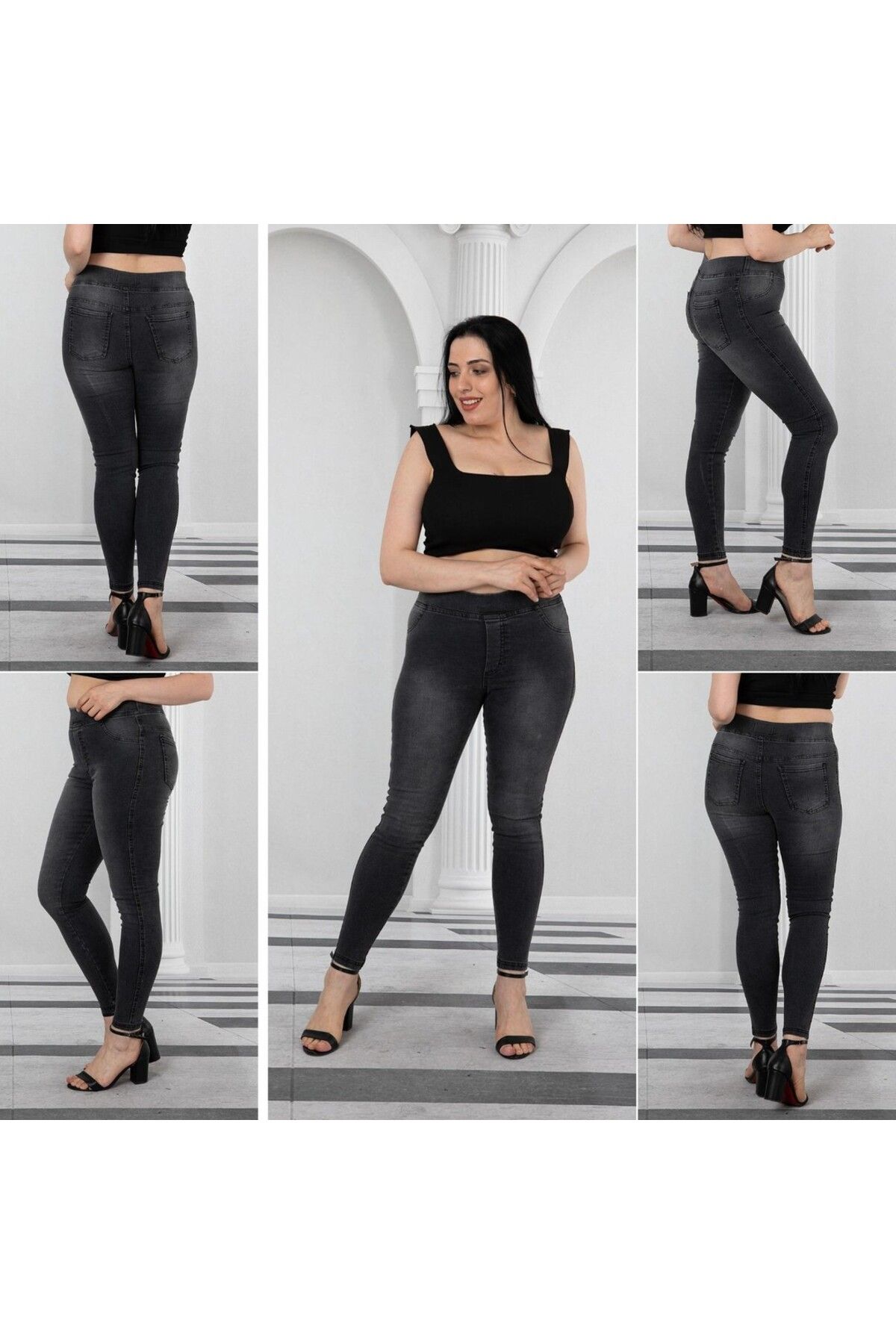 Sevda Kılınç Büyük Beden Dar Paça Kot Pantolon