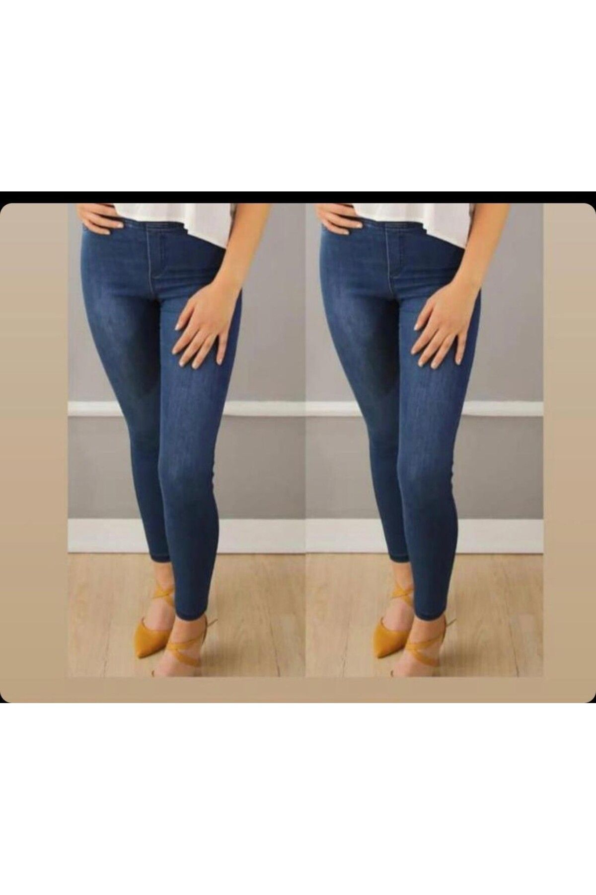 Sevda Kılınç Büyük Beden Dar Paça Kot Pantolon