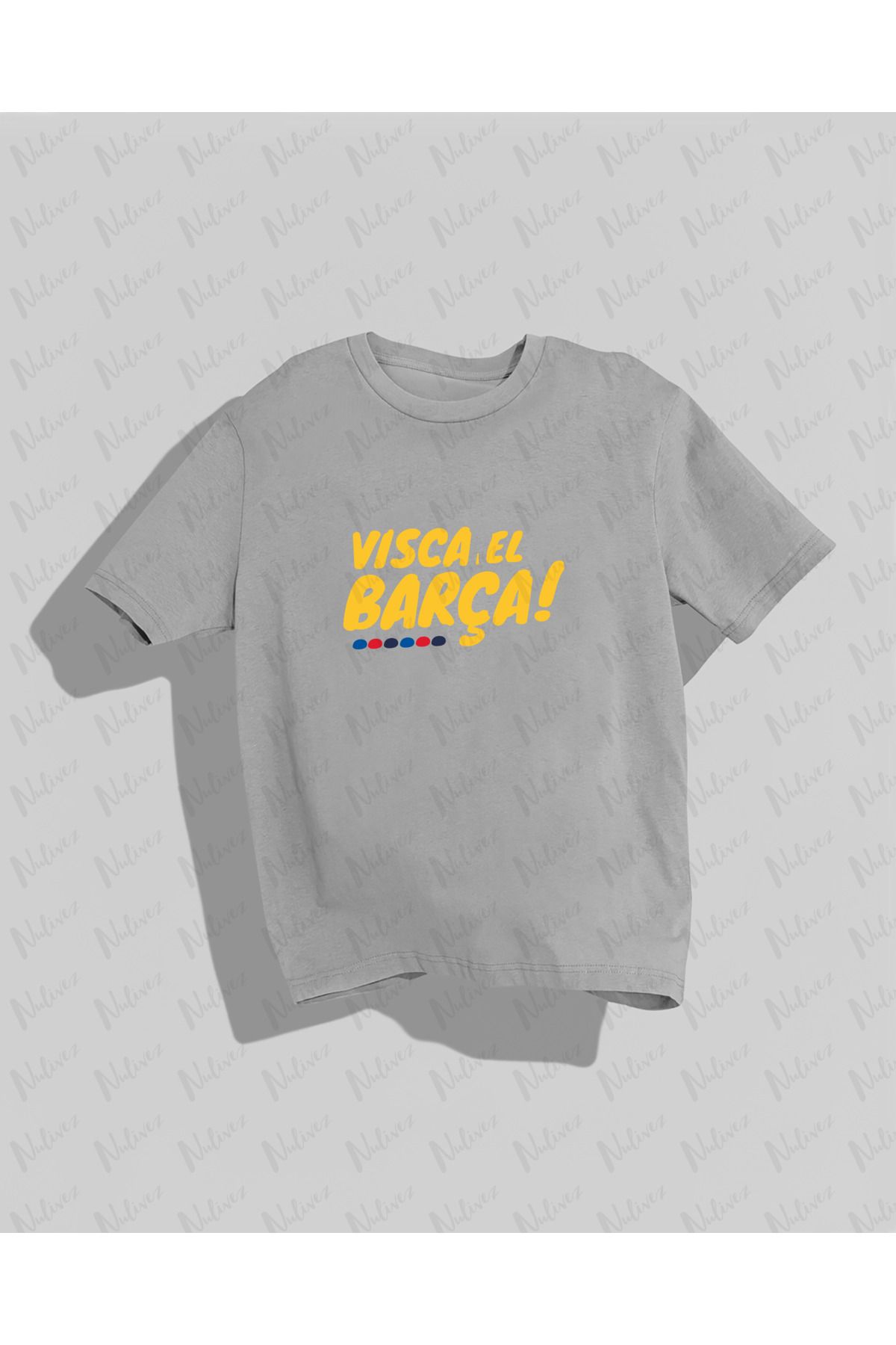 Nulivez Barcelona Tasarımı Baskılı Yüksek Kalite Kompakt Unisex Oversize T-Shirt