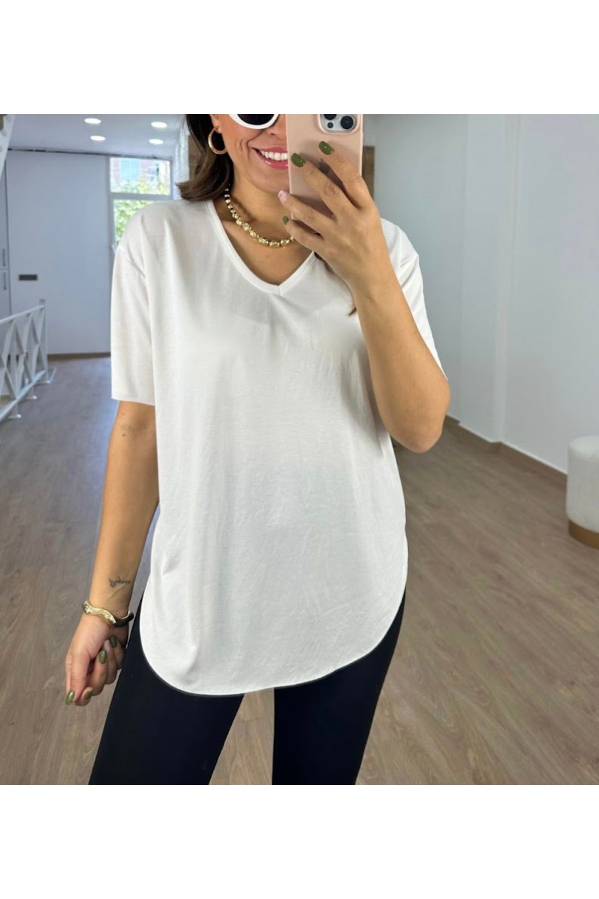 boutich KADIN V YAKA MODAL T-SHİRT