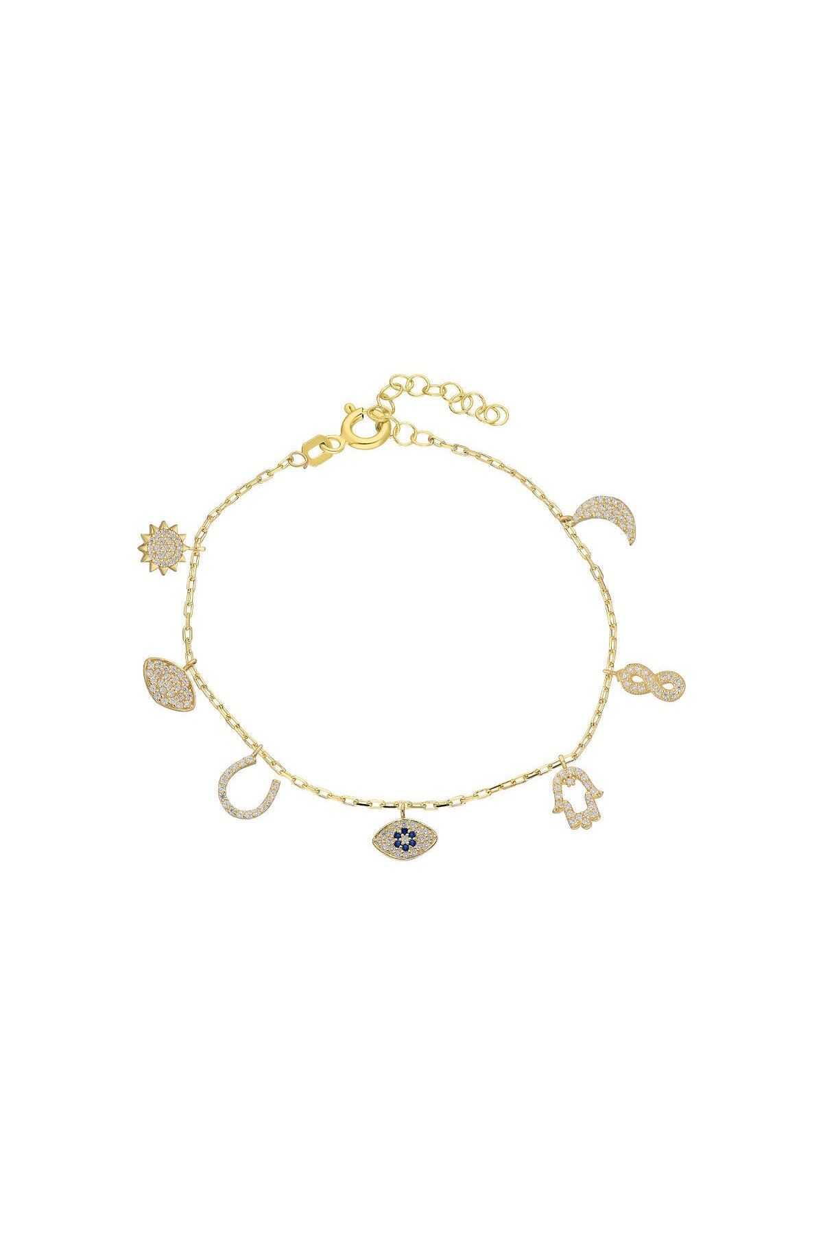 beonejewelry 7 Charmli Şans Bi̇lekli̇k | 925 Gümüş