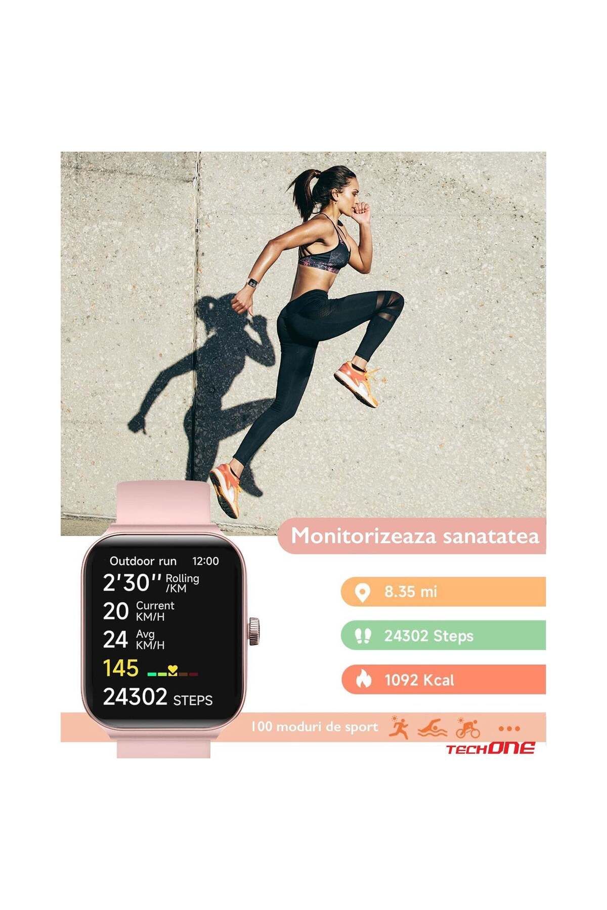 Techone-Ceas inteligent Vita Pulse pentru femei, auriu 6