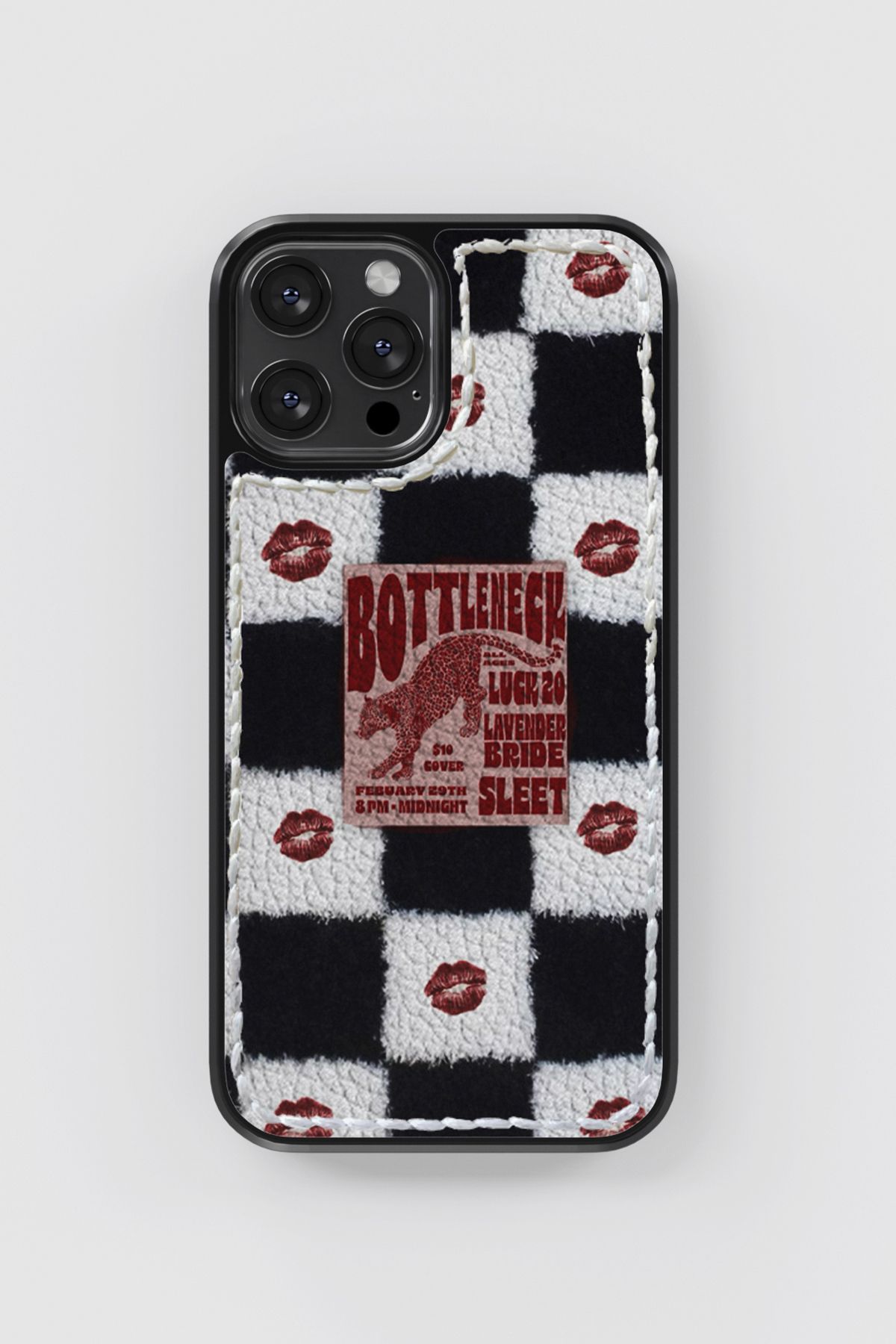 No28studio Bottleneck Deri Ve Dikişli Telefon Kılıfı