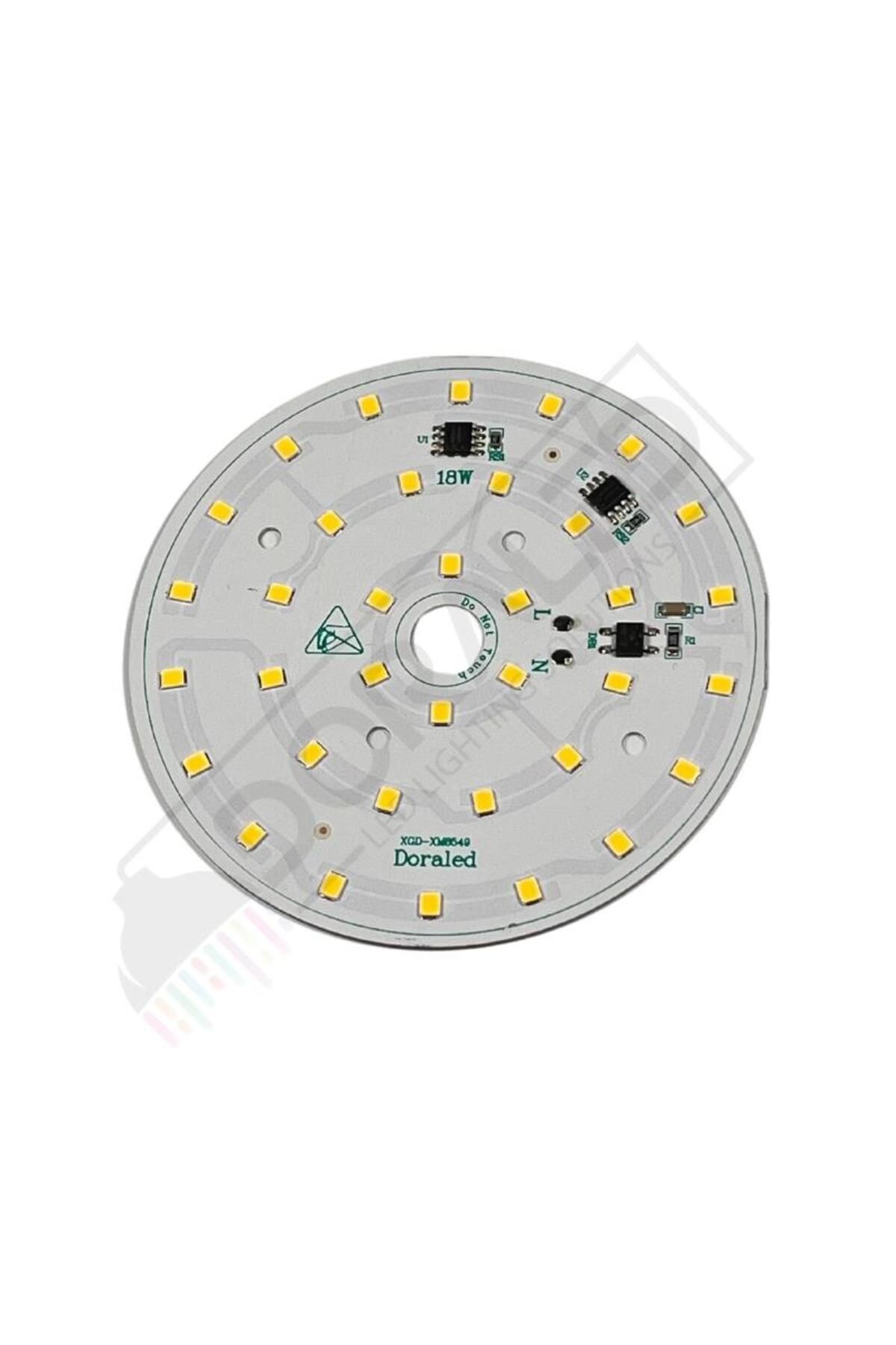DORA LED 220Volt 18Watt Smd 5630 Ledli Led Modül Gün Işığı 10mm Delik Çaplı 220V 18W Avize Ledi 88MM
