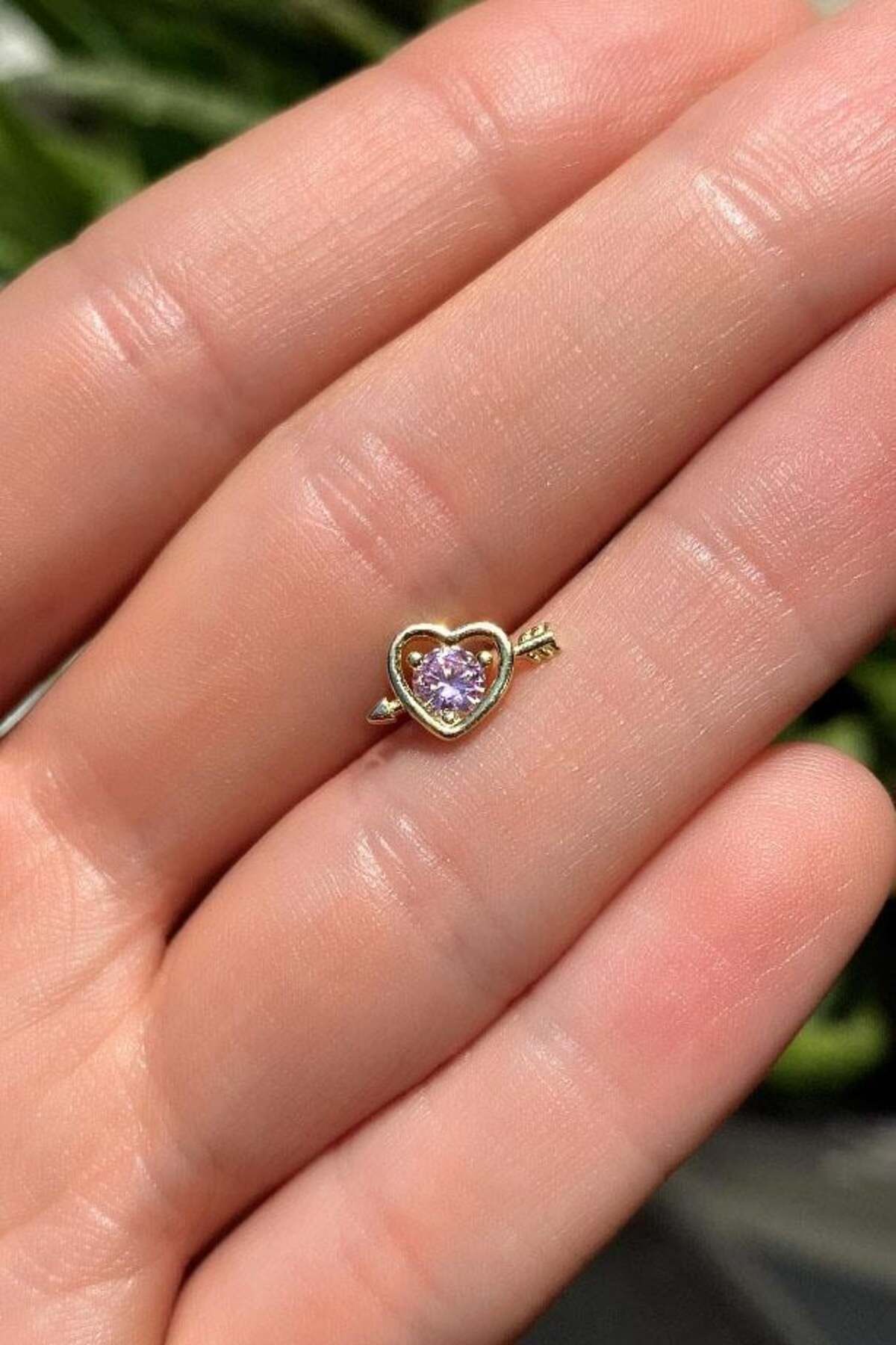 Spossy Silver Jewelry Kalp ve Ok Piercing Küpe