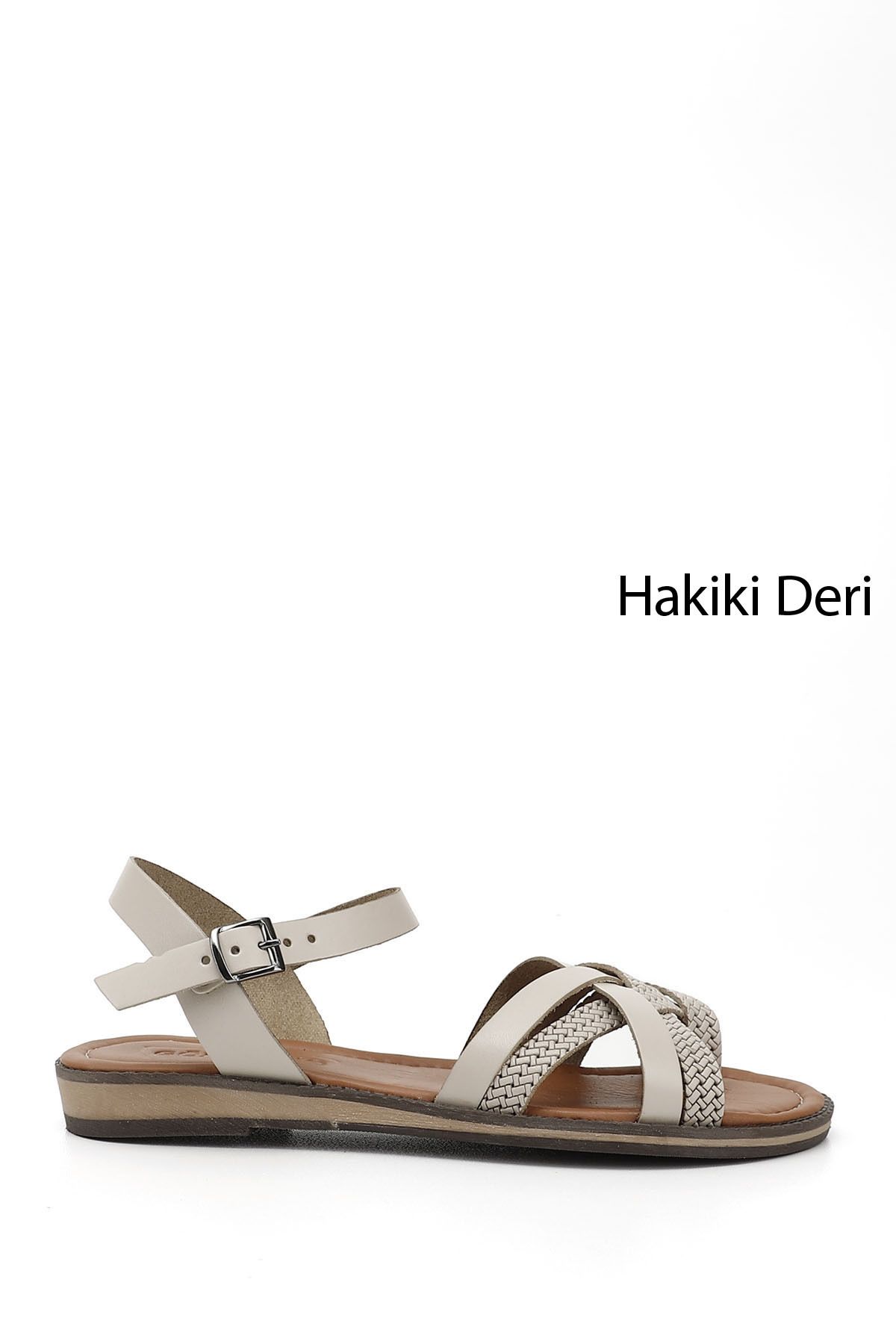 GÖNDERİ(R) Kadın / Kız Bej Parmak Arası Hakiki Deri Sandalet