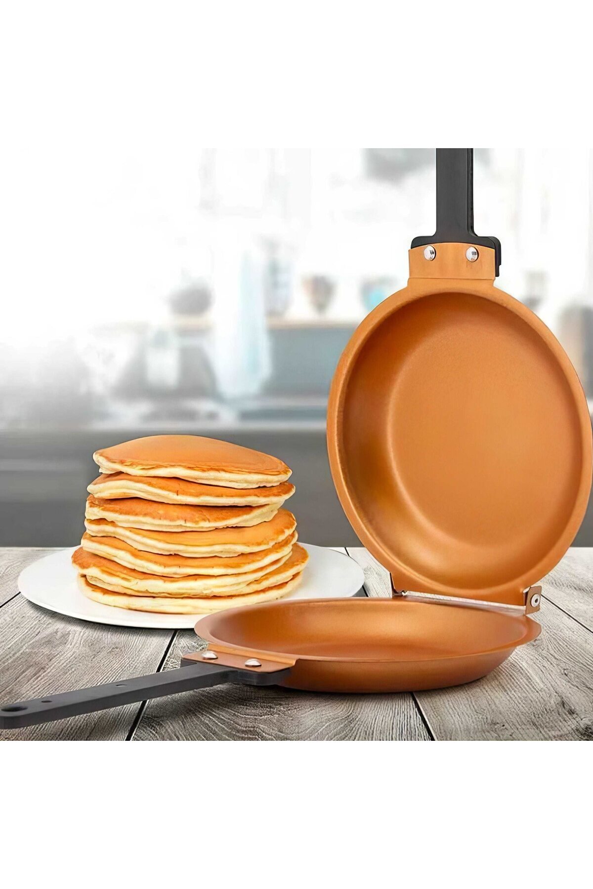 MACVI-Macvi® Double Pancake Pan - Quick and Efficient Preparation of Perfect Pancakes 3