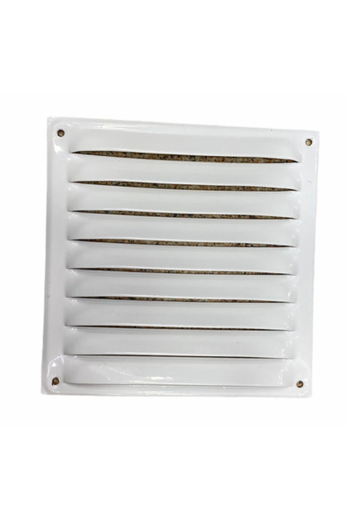 NURKAN Krem (Kırık Beyaz) Sabit Kanat Metal Menfez 250X250