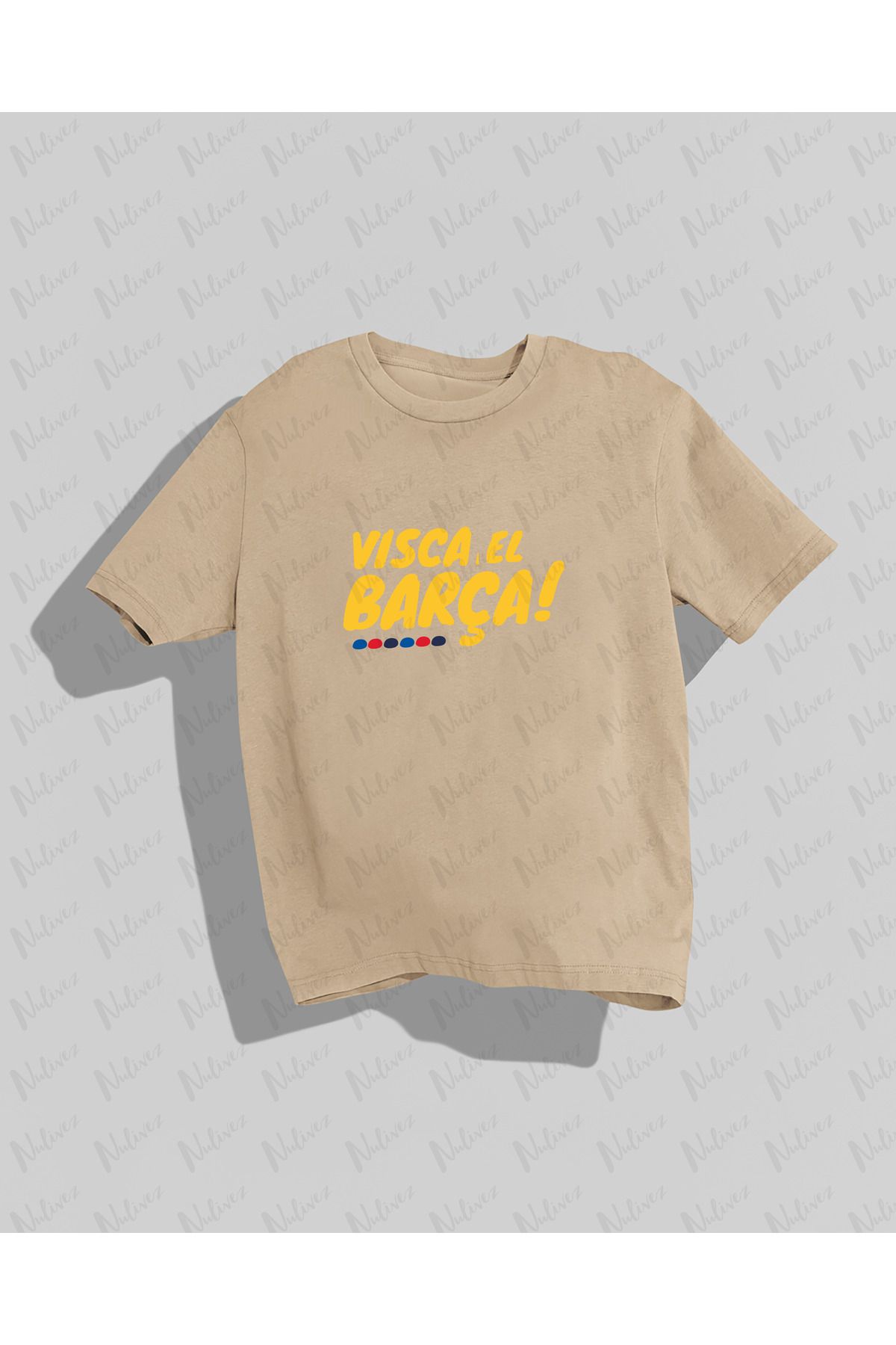 Nulivez Barcelona Tasarımı Baskılı Yüksek Kalite Kompakt Unisex Oversize T-Shirt