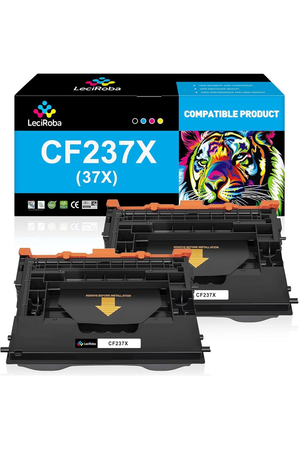HP 37X CF237XEnterprise M608, M609 Series, Enterprise MFP M631, M632, M633 Series (Black, 2-Pack)