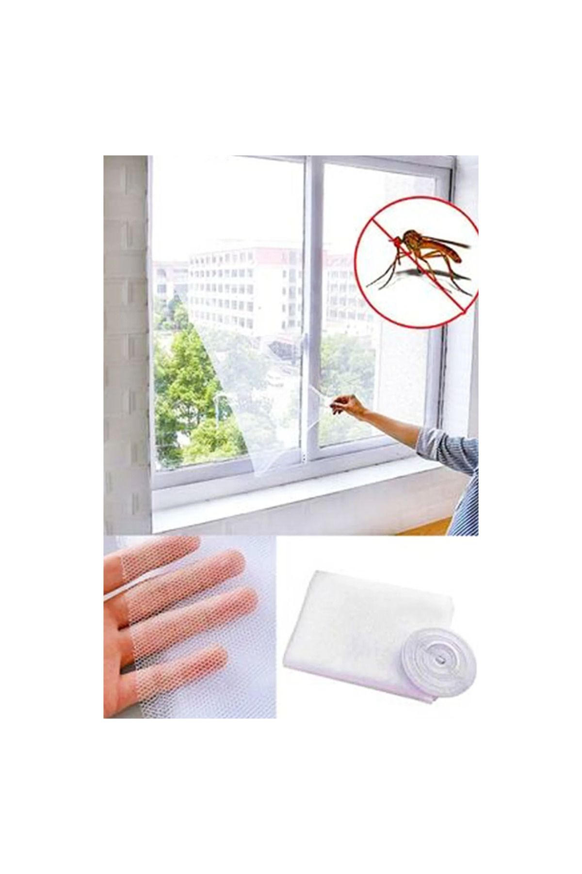 Vemora TEK KANAT TÜL PENCERE SİNEKLİK 125X75CM. (5166)