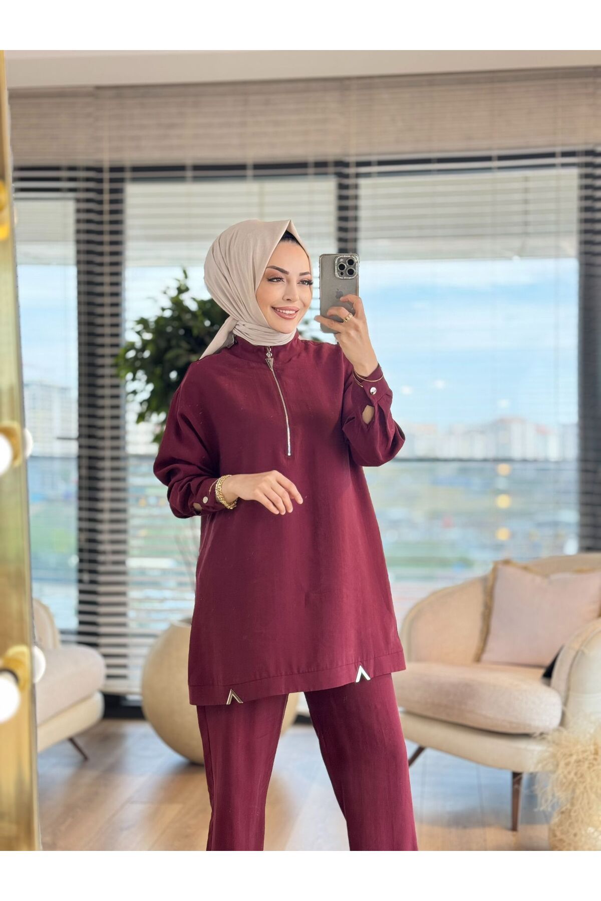 ALANURMODA 10677 Pat Ferm.Etek Ucu V Metalli Takım