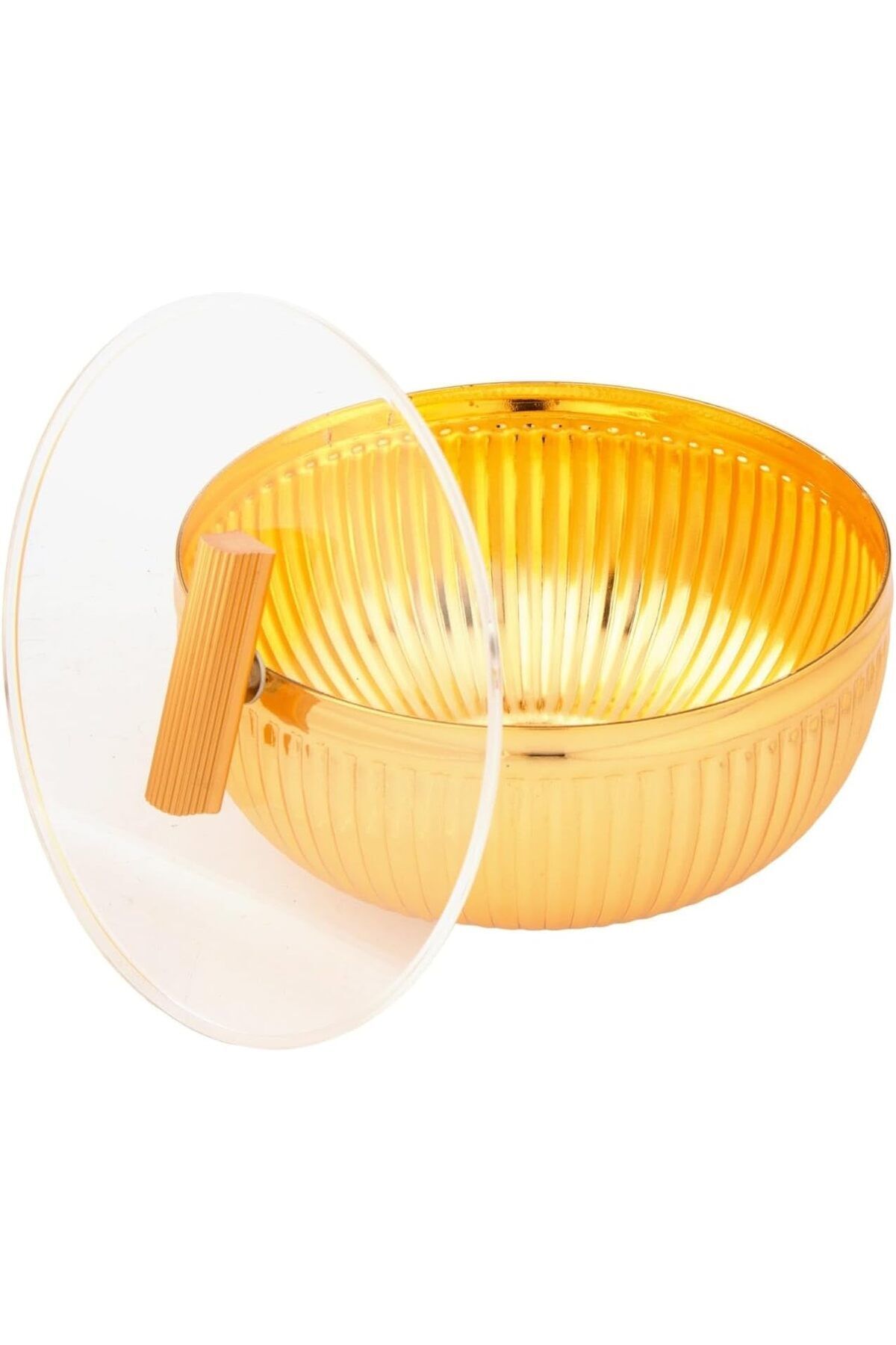 ALSAIF-Eilan Dates Bowl With A Transparent Lid Keeps The Food Inside Fresh, Clean, Large. Gold . 2