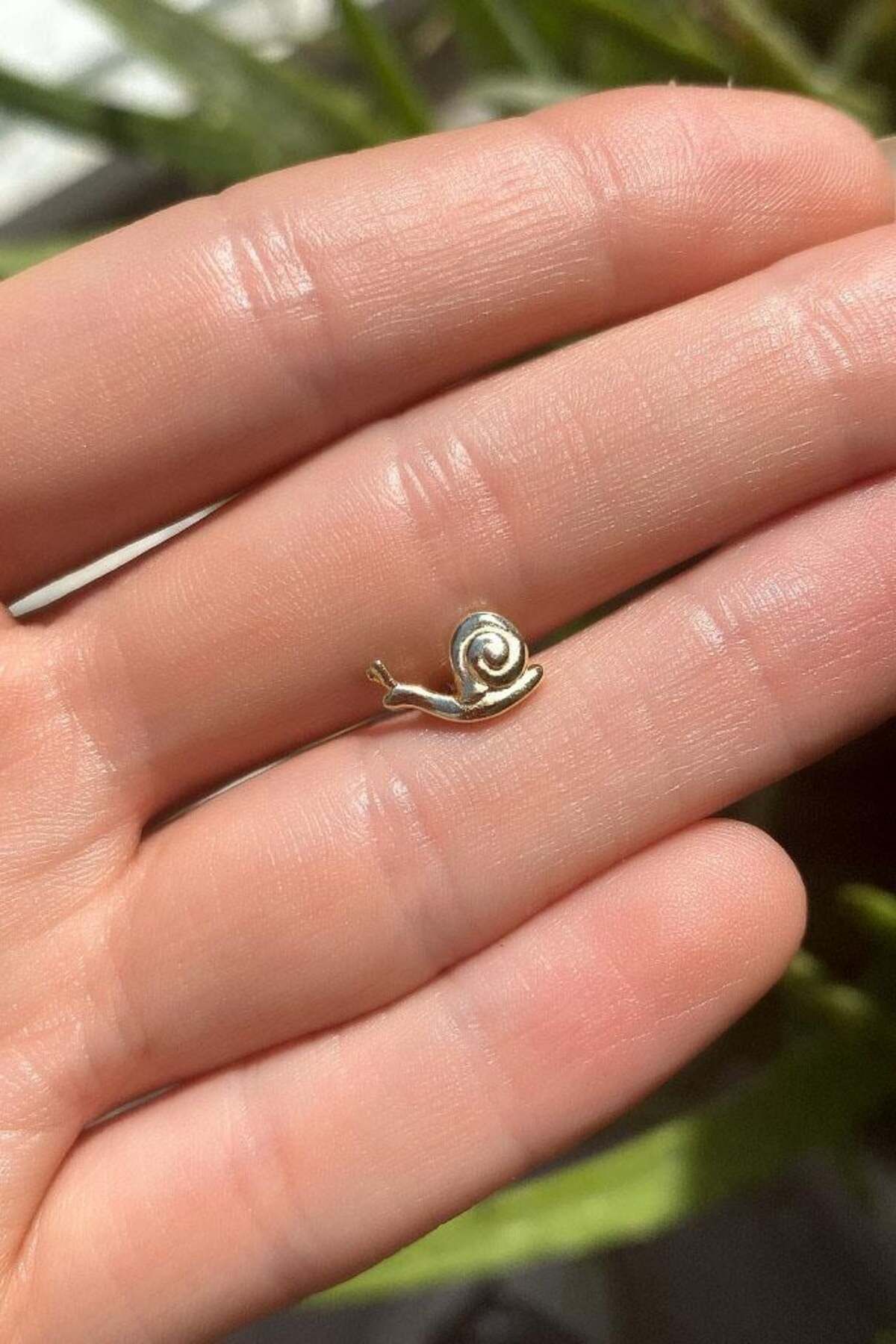 Spossy Silver Jewelry Salyangoz Piercing Küpe