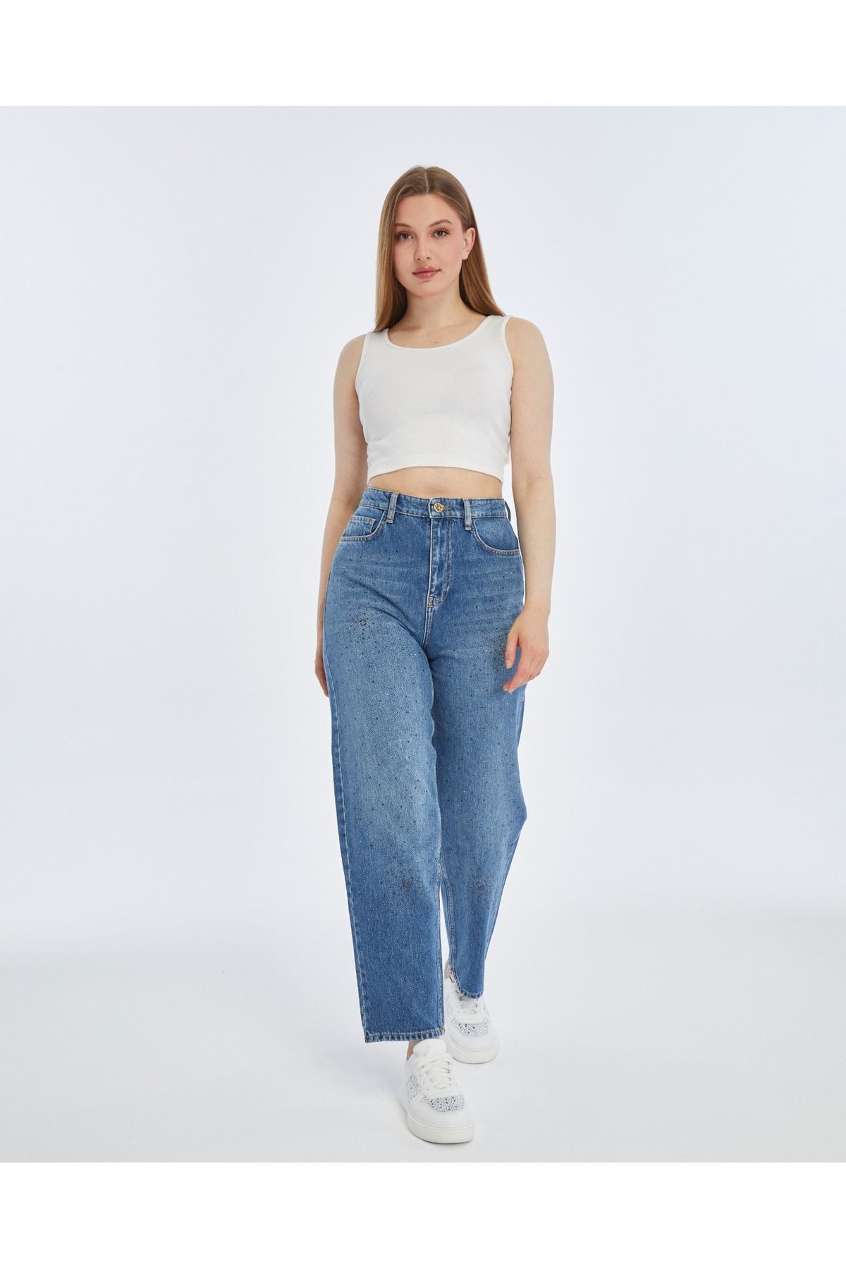 Assertivo Tekstil KADIN TAŞLI KOT PANTOLON