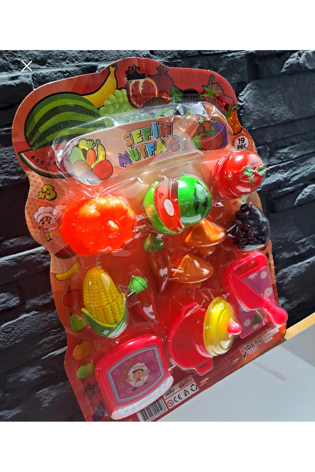 ERTOYS STORE 19 PARÇA 33X40CM KESME TABLA OCAK TENCERE BIÇAK MEYVE KESİLEN MEYVE SEBZE SETİ