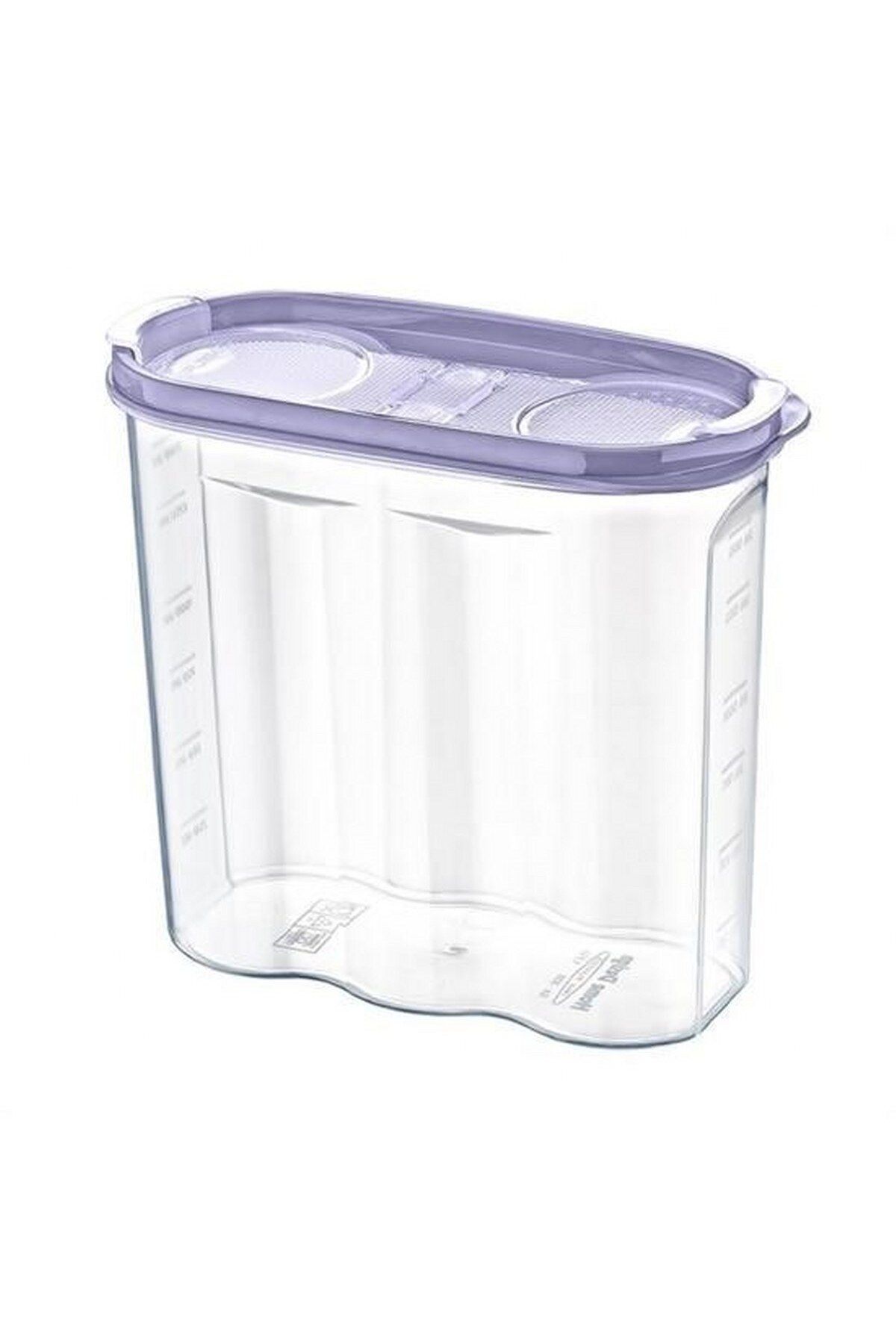 tedaks 2 Kapaklı Ölçekli Erzak Kuru Gıda Saklama Kutusu Kabı - 1,7 Litre - SA935