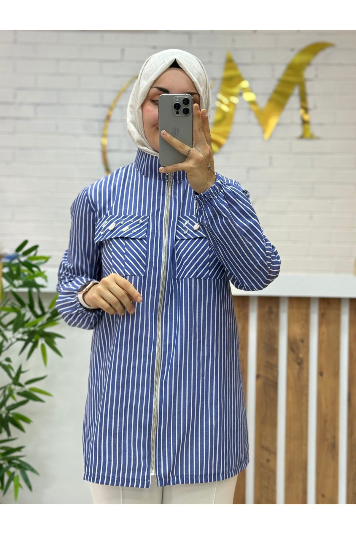 Meryemce Butik PAMUKLU POPLİN GİY ÇIK CEKET