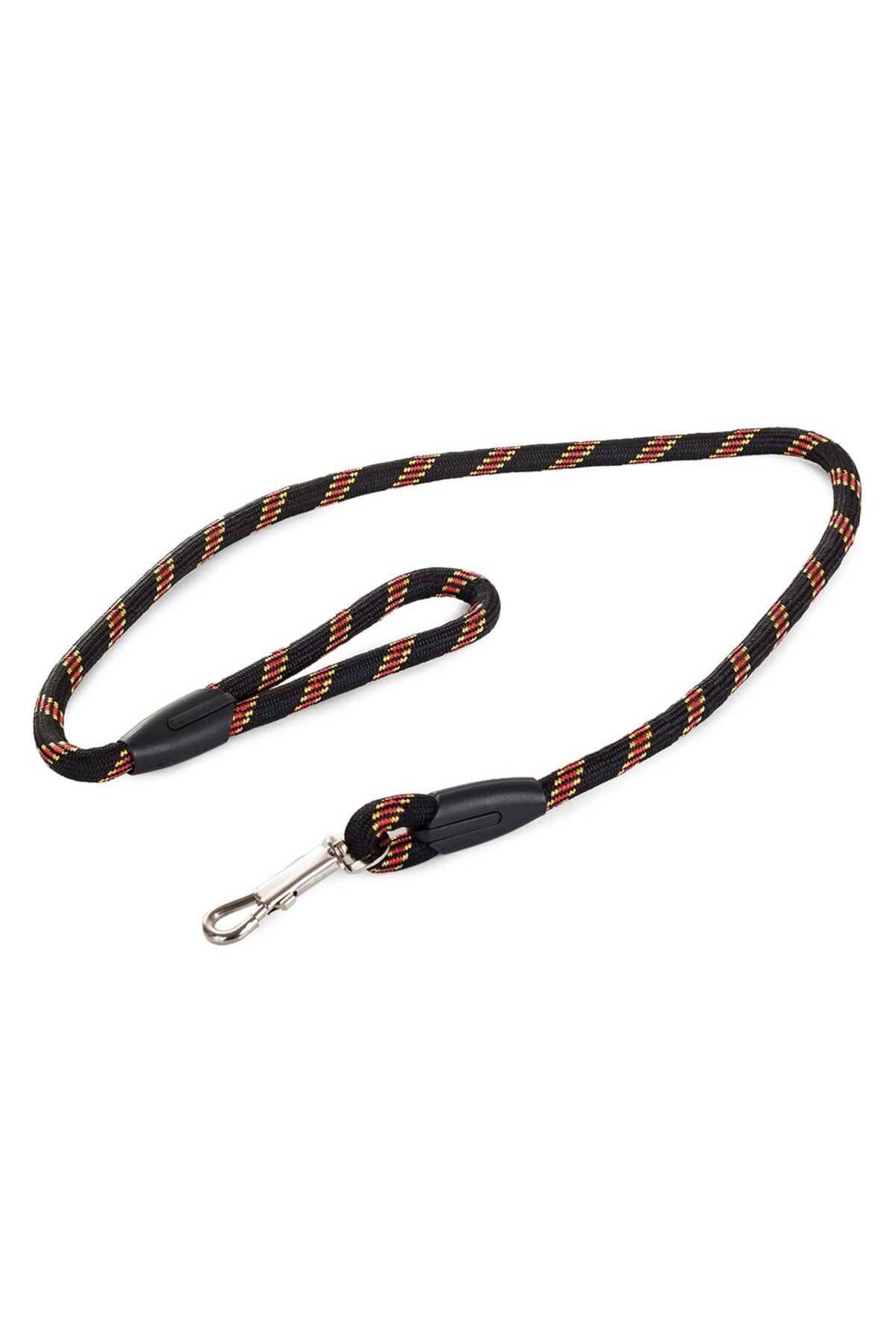 zola-Dog leash, collar included, 120x1.3 cm, black with pattern 6