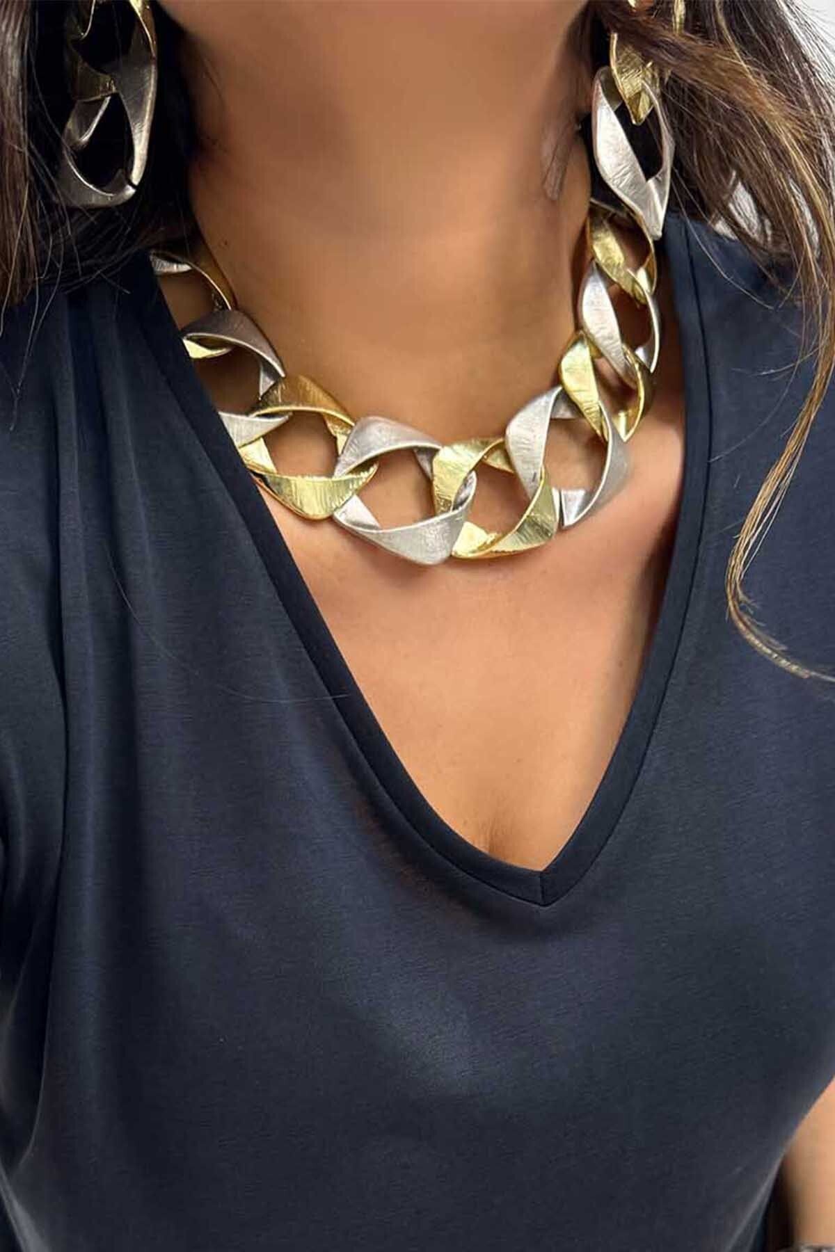 BYP Atelier Sarmal Kolye Set Silver-Gold