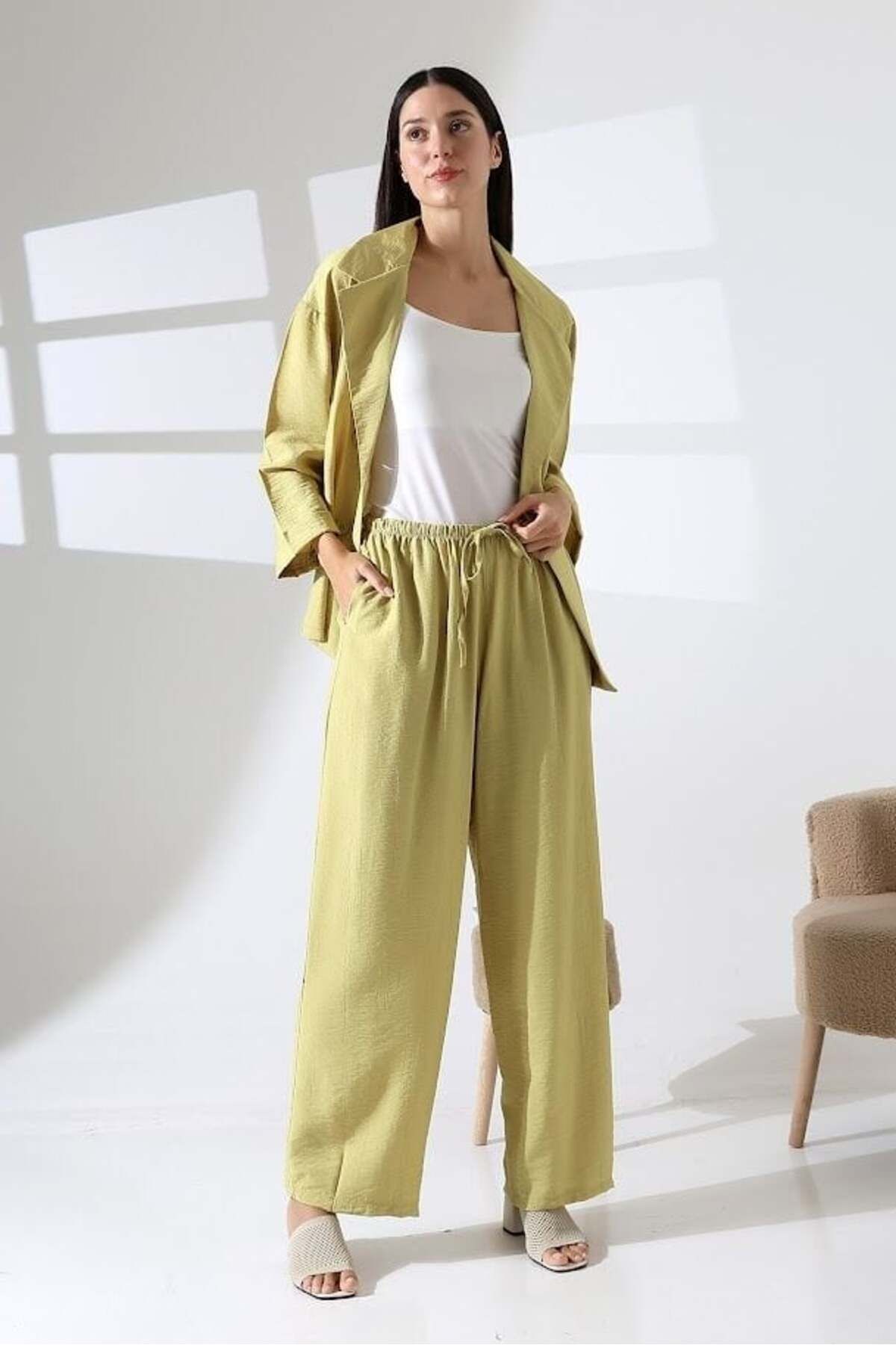 MODA SARI GÖMLE TAKIM-L