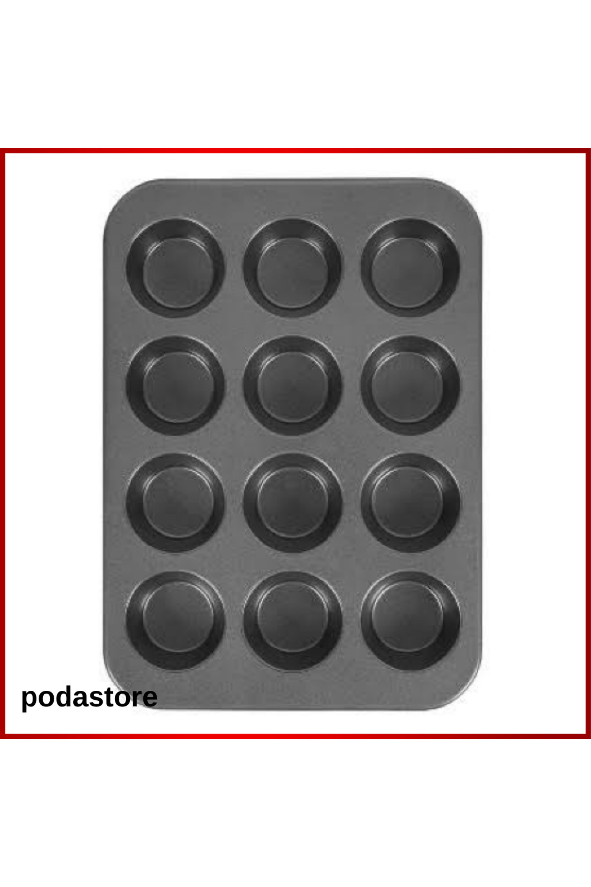 podastore-12-Cavity Muffin Mold Durable for Bakery – Practical and Non-Stick Use 4