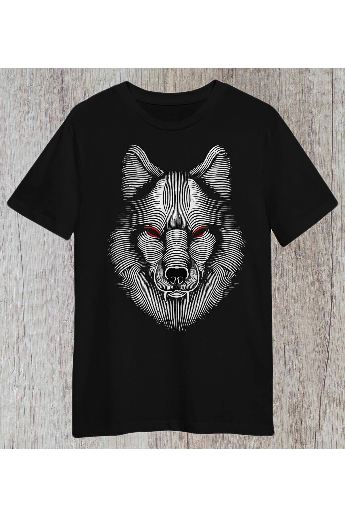 donamod Özel Seri 3d Kurt Tasarım Tshirt