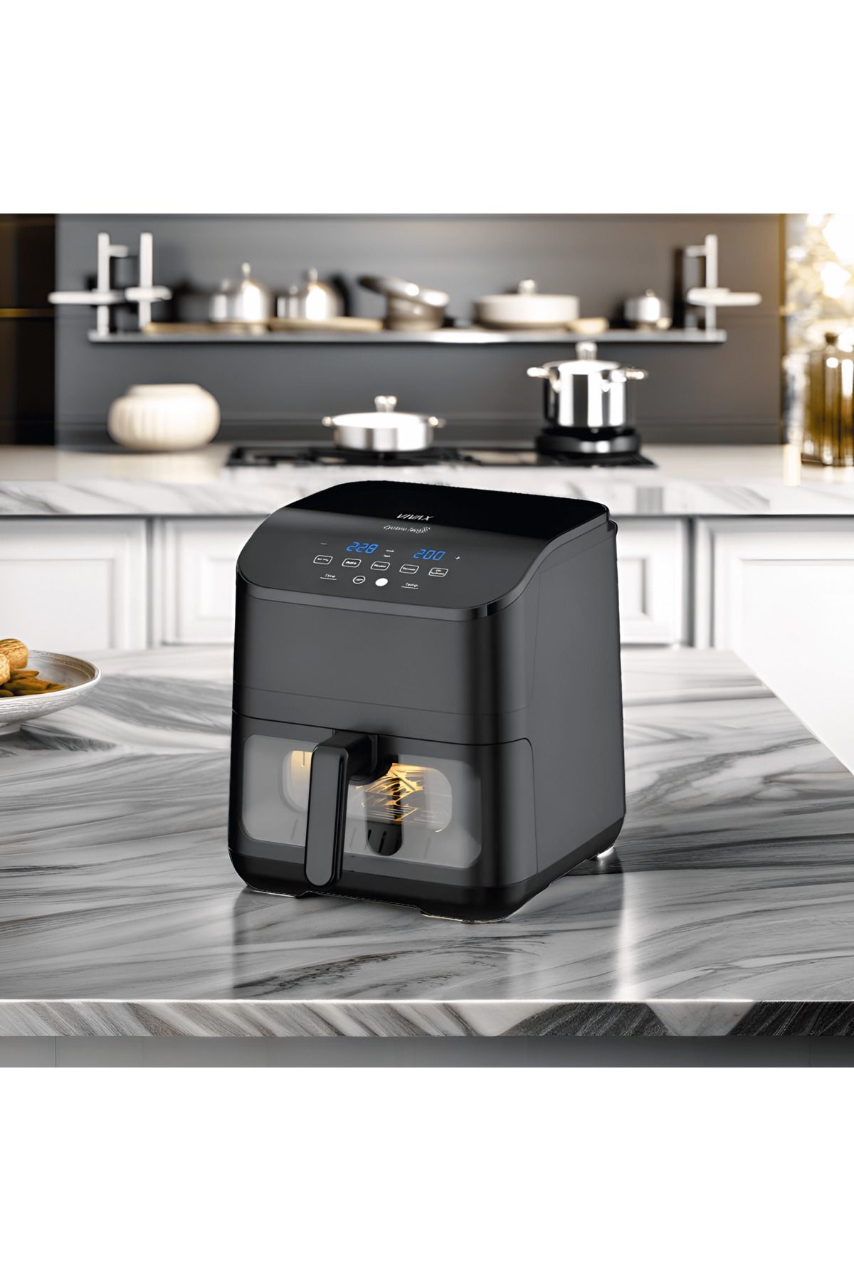 Vivax Oliva-Vivax Dfa-617db Hot Air Fryer, 1500w, 6l, Adjustable Temperature Up To 200°c, Timer, Black 11