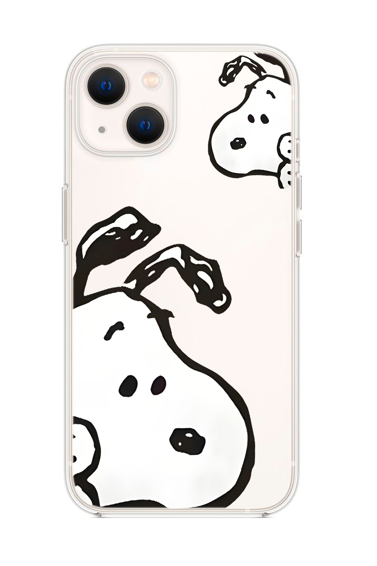 mooodcase iPhone 13 Uyumlu Cool Doggo Desenli Şeffaf Silikonlu Telefon Kılıfı