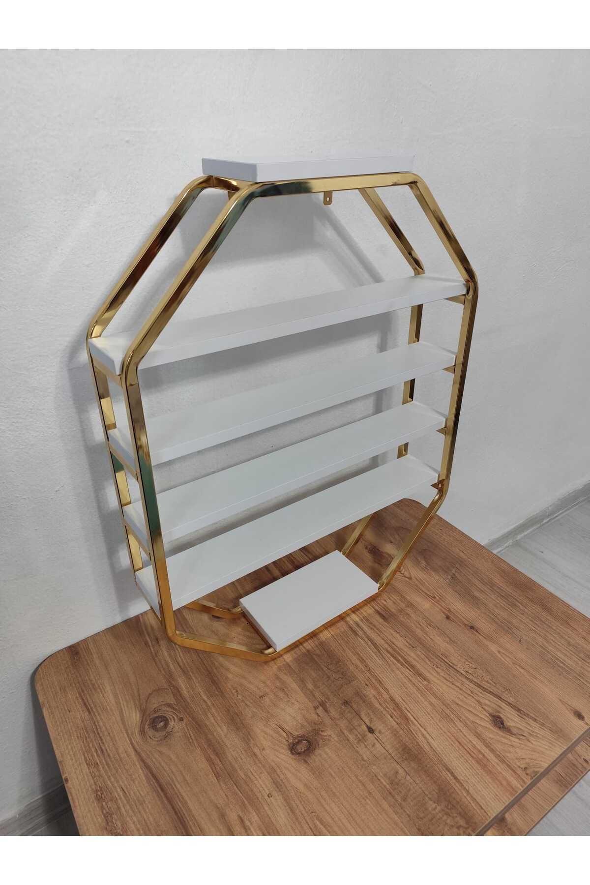 KILINÇ Metal Gold Ojelik & Çok Amaçlı Dekoratif Raf – Şık ve Fonksiyonel Tasarım