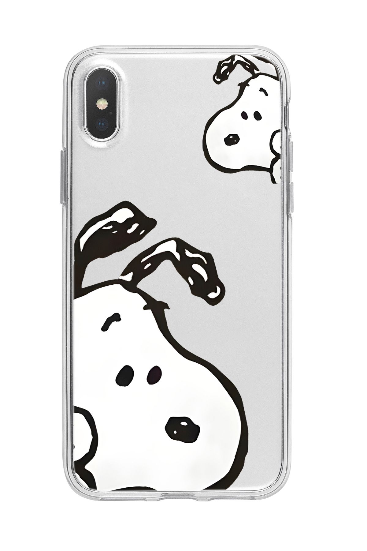 mooodcase iPhone X / Xs Uyumlu Cool Doggo Desenli Şeffaf Silikonlu Telefon Kılıfı