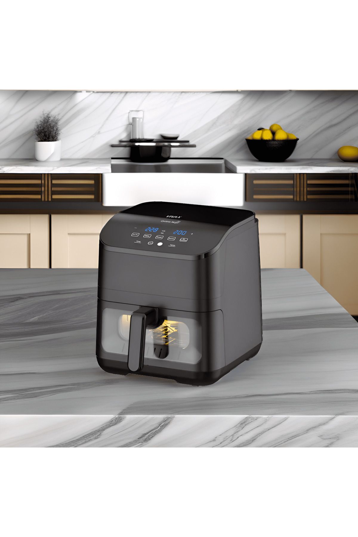 Vivax Oliva-Vivax Dfa-617db Hot Air Fryer, 1500w, 6l, Adjustable Temperature Up To 200°c, Timer, Black 9