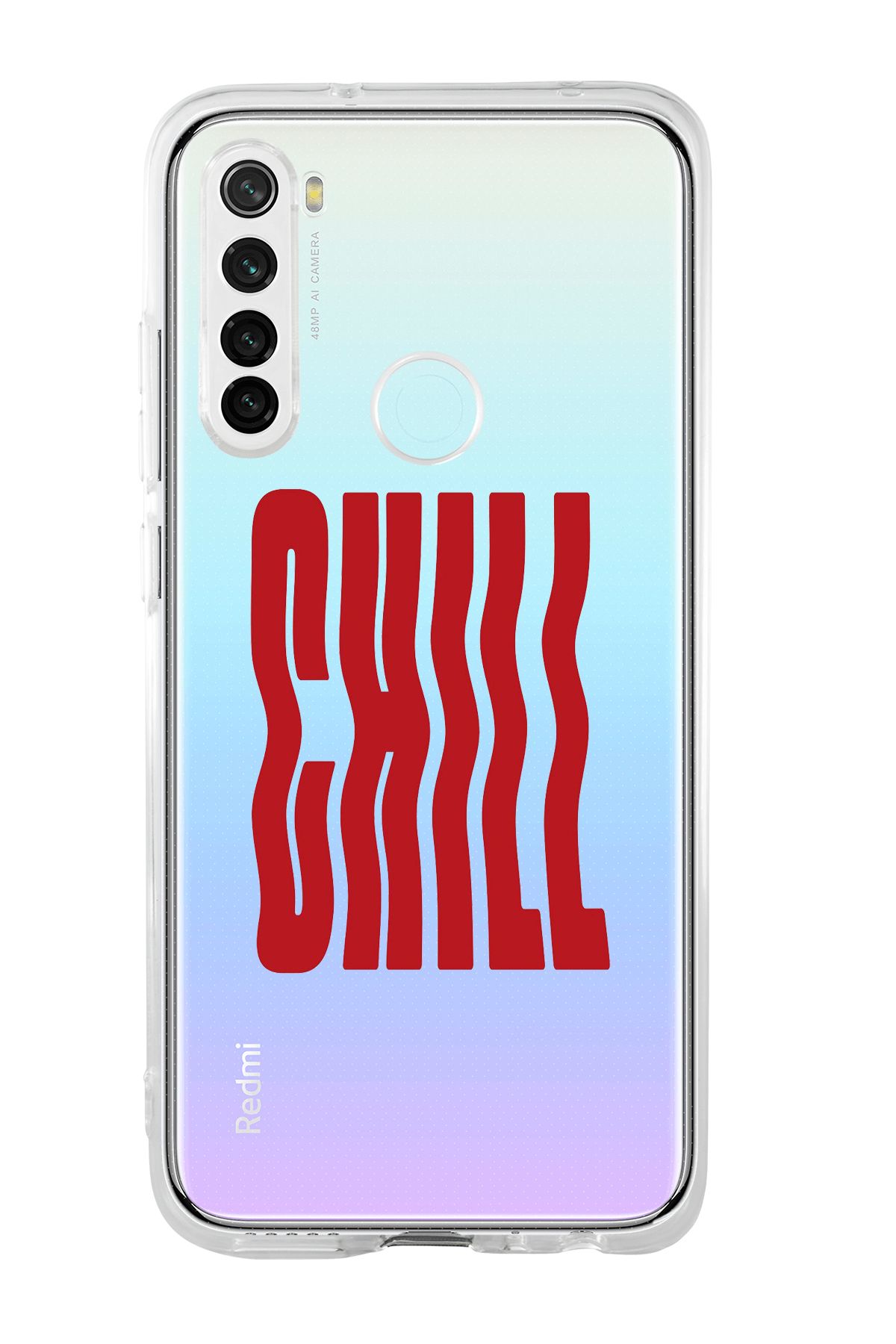 mooodcase Xiaomi Redmi Note 8 Uyumlu Chill Desenli Şeffaf Silikonlu Telefon Kılıfı