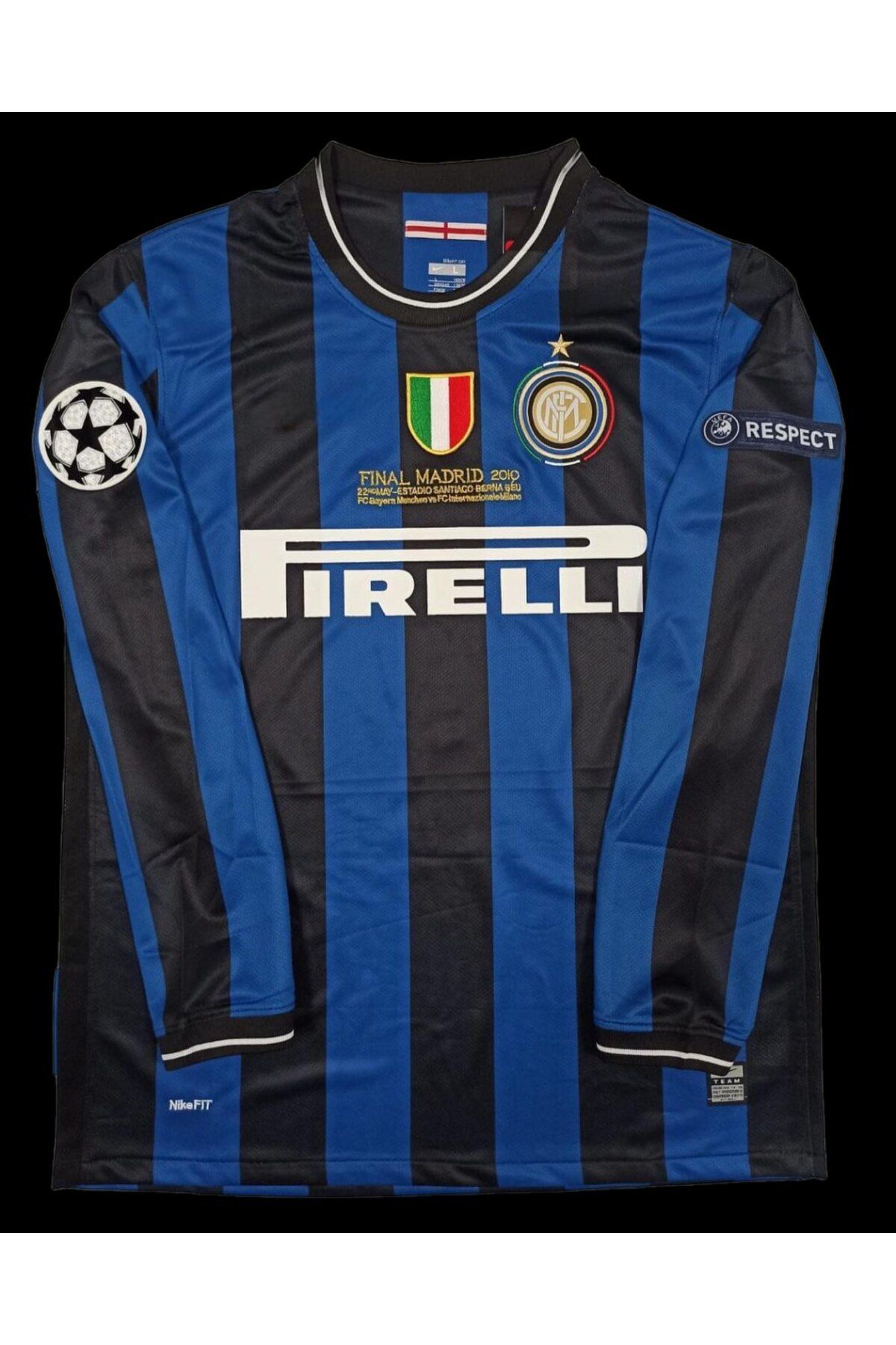 kombinezyum Inter 10/11 İç Saha Uzun Kollu Retro Forma