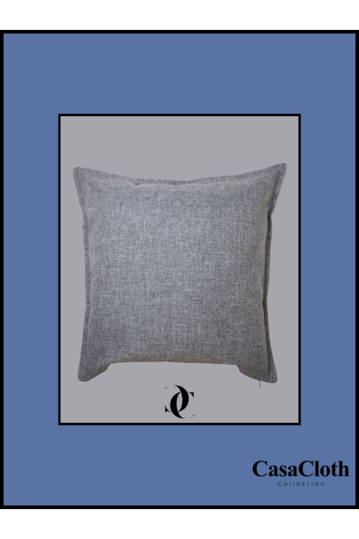 CASACLOTH " Sophıa " Dekoratif Dolgulu Kırlent 50x50 cm (İç Yastık Dahil) - Gri